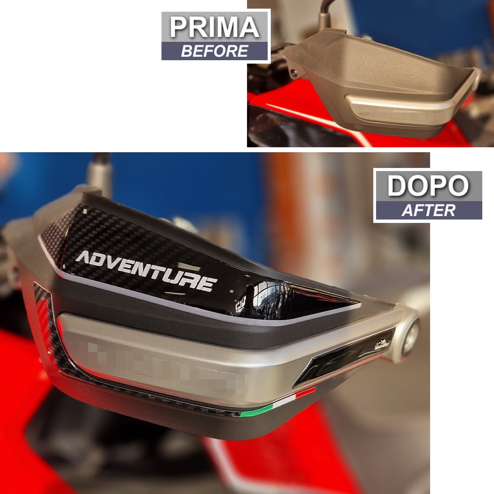 Resin Bike 3D Motorcycle Stickers - Handguards | Moto Morini X-Cape 650 2021>2026 - Pyramid Motorcycle Accessories