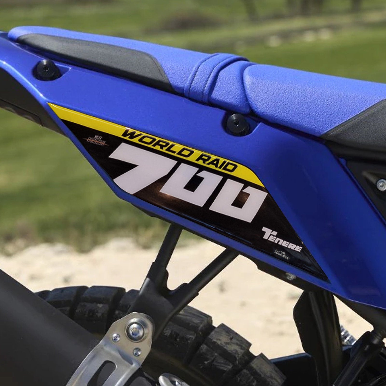 Resin Bike 3D Motorcycle Stickers - Tank Sides | Yamaha Tenere 700 World Raid 2022>2025 - Pyramid Motorcycle Accessories