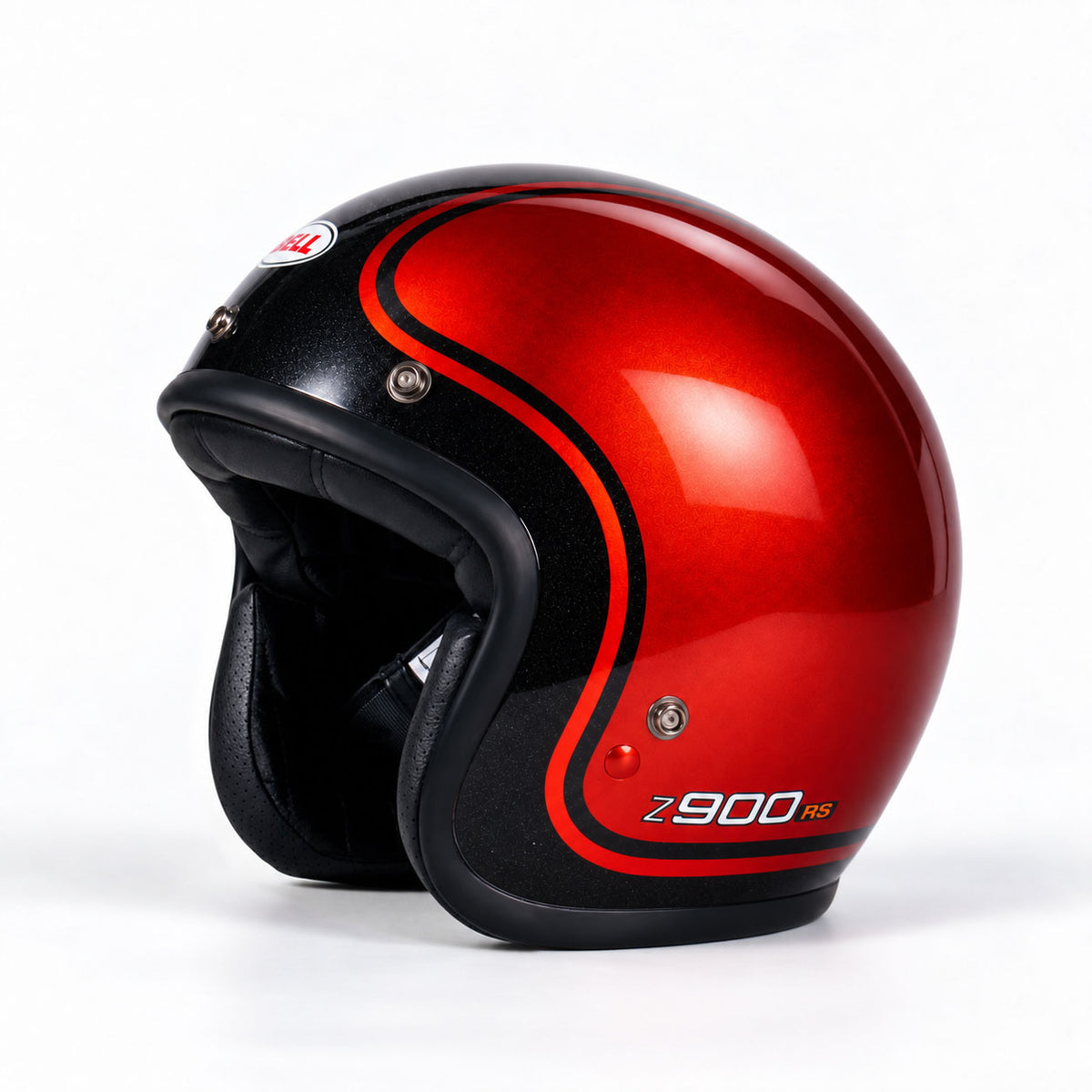 Pyramid x Bell Custom 500 Helmet | Metallic Spark Black/Orange | Kawasaki Z 900 RS SE 2026>Current