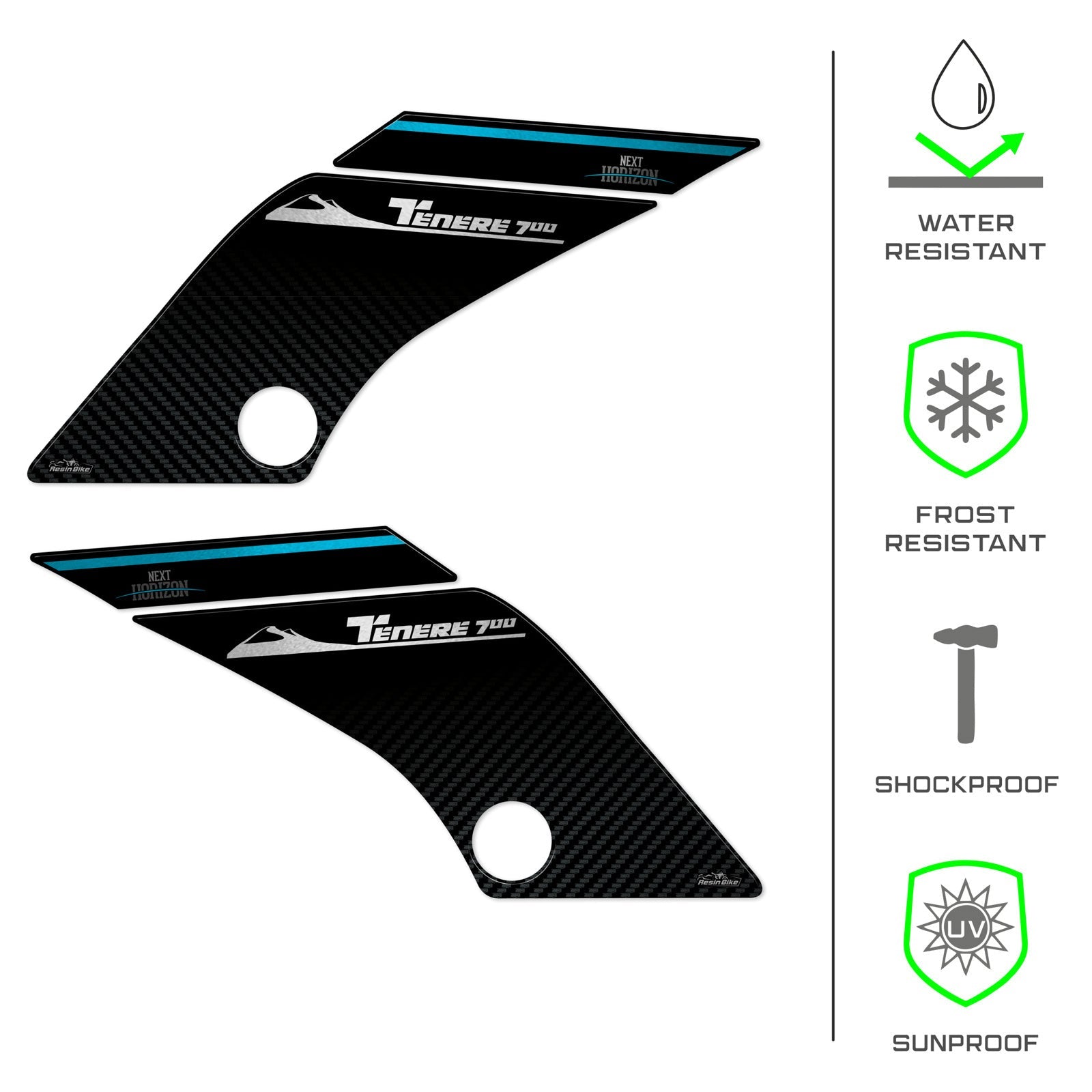 Resin Bike 3D Motorcycle Stickers - Tank Sides | Yamaha Tenere 700 2022>2024 RB-1000662300004 - Pyramid Motorcycle Accessories
