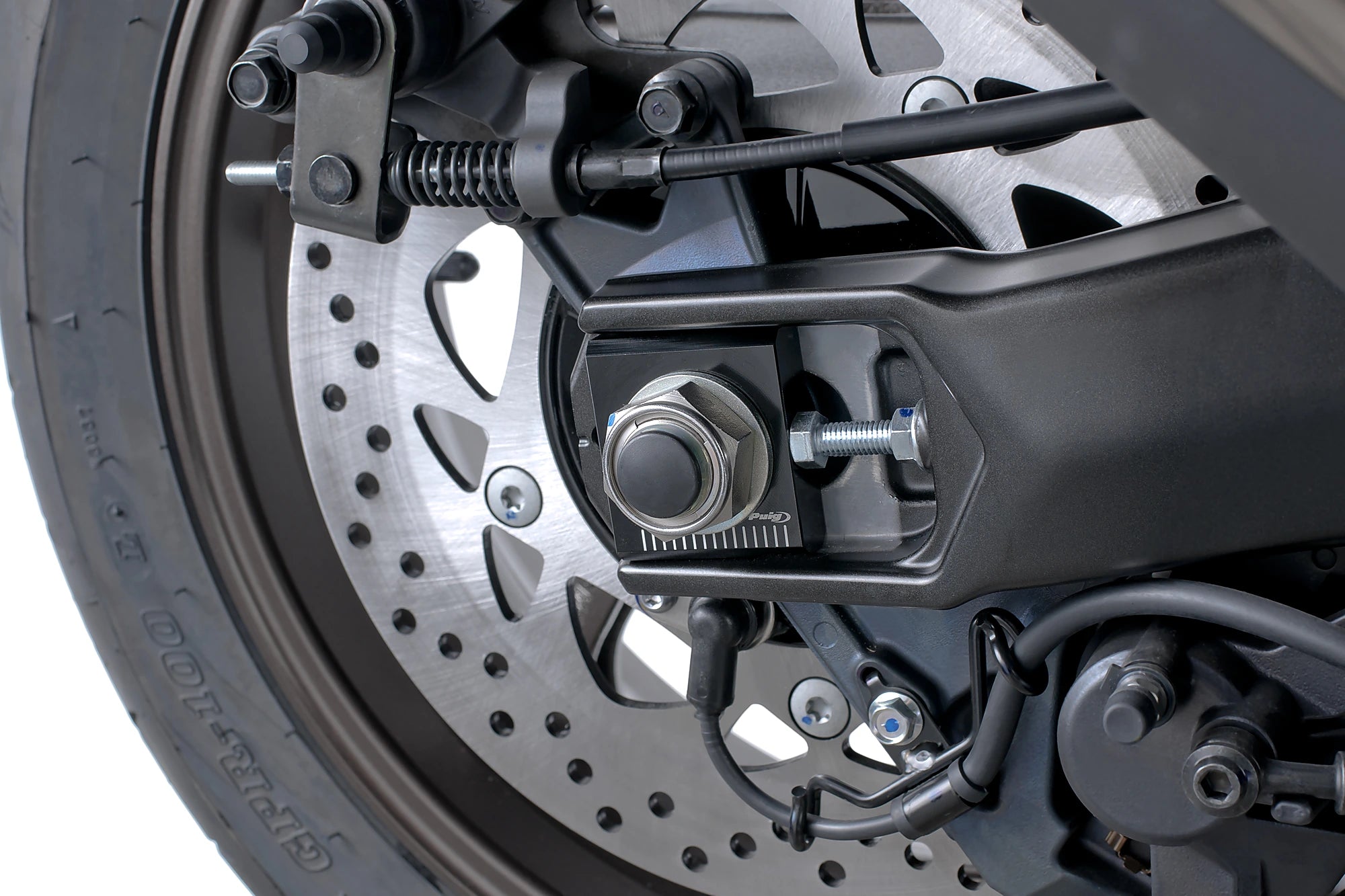 Puig Belt Adjuster Blocks | Black | Yamaha TMAX 530 / 560 - Pyramid Motorcycle Accessories