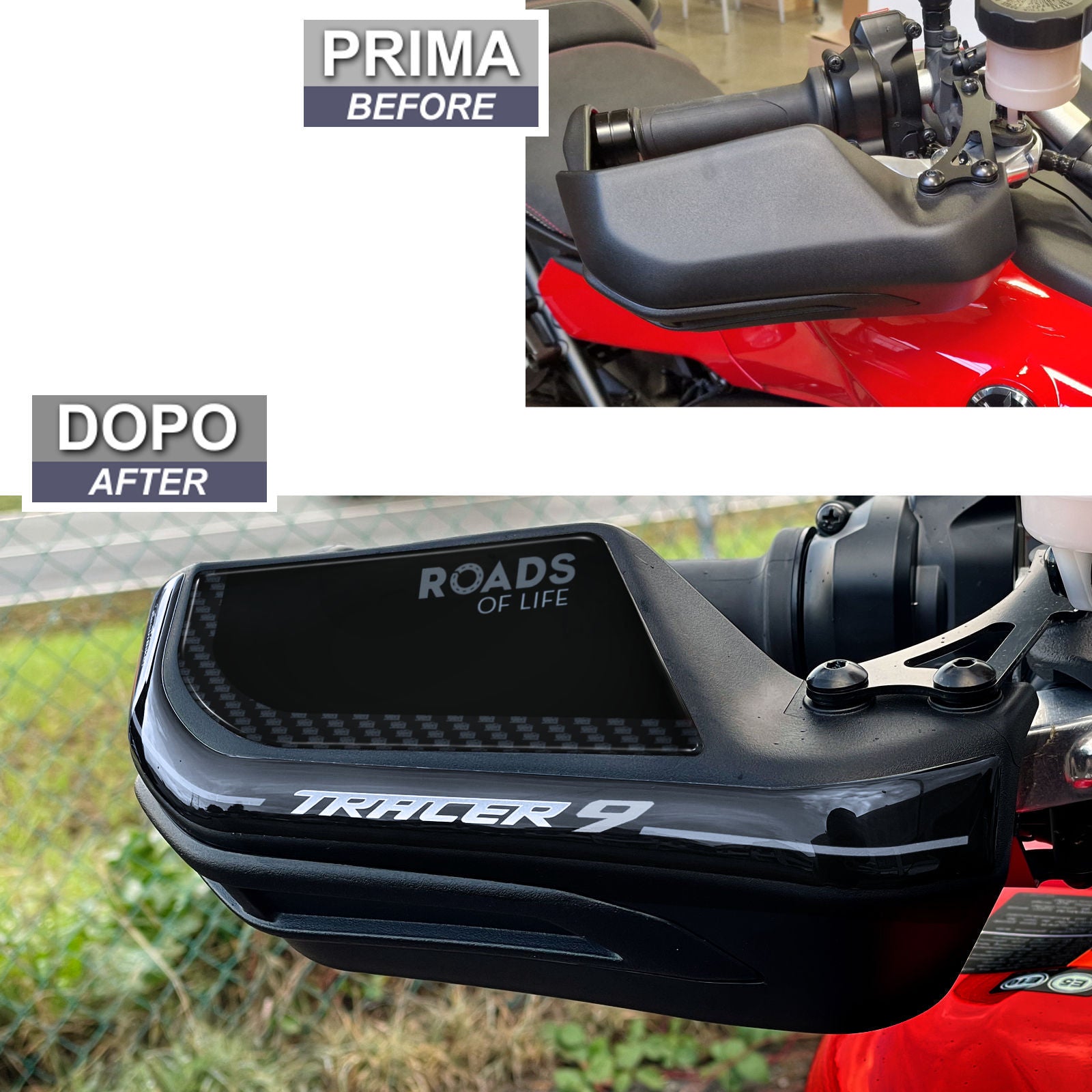 Resin Bike 3D Motorcycle Stickers - Handguards | Yamaha Tracer 9 / 9 GT / 9 GT+ 2021>2024 - Pyramid Motorcycle Accessories
