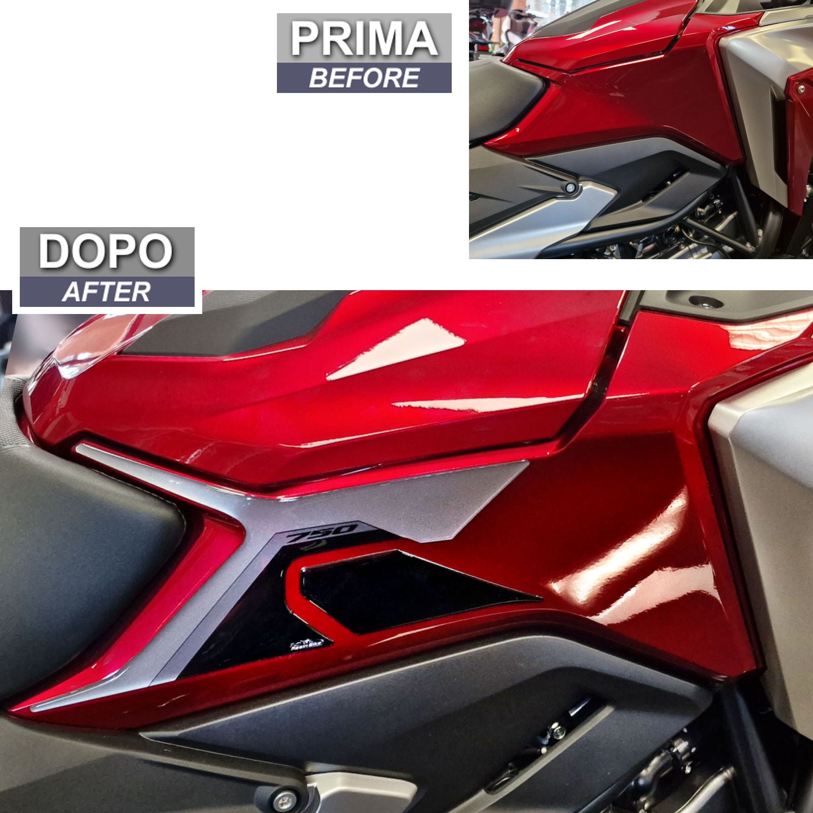 Resin Bike 3D Motorcycle Stickers - Tank Sides | Honda NC 750 X 2021>2025 - Pyramid Motorcycle Accessories