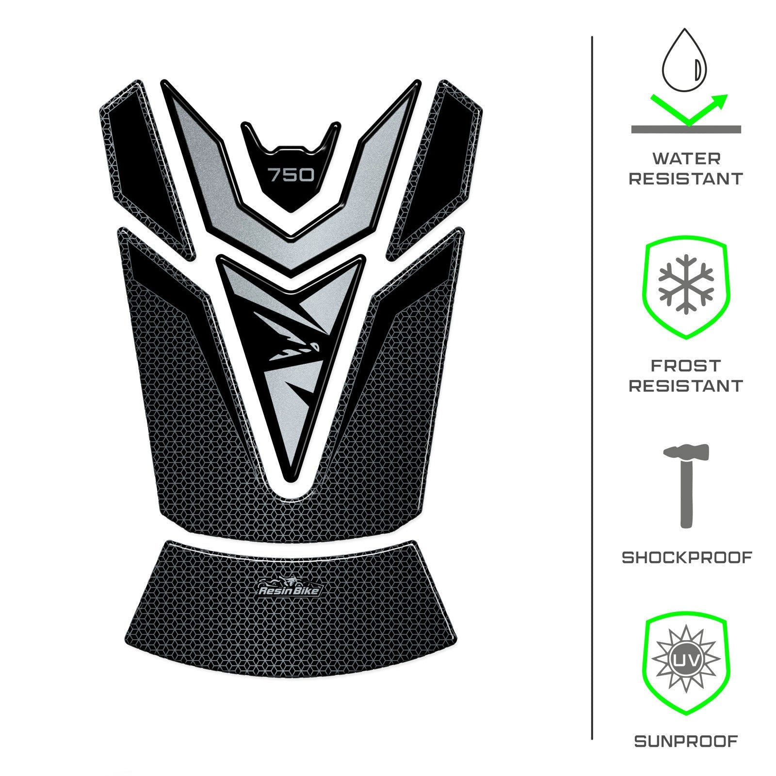 Resin Bike 3D Motorcycle Stickers - Tank Pad | Honda CB 750 Hornet 2023>2025 - Pyramid Motorcycle Accessories