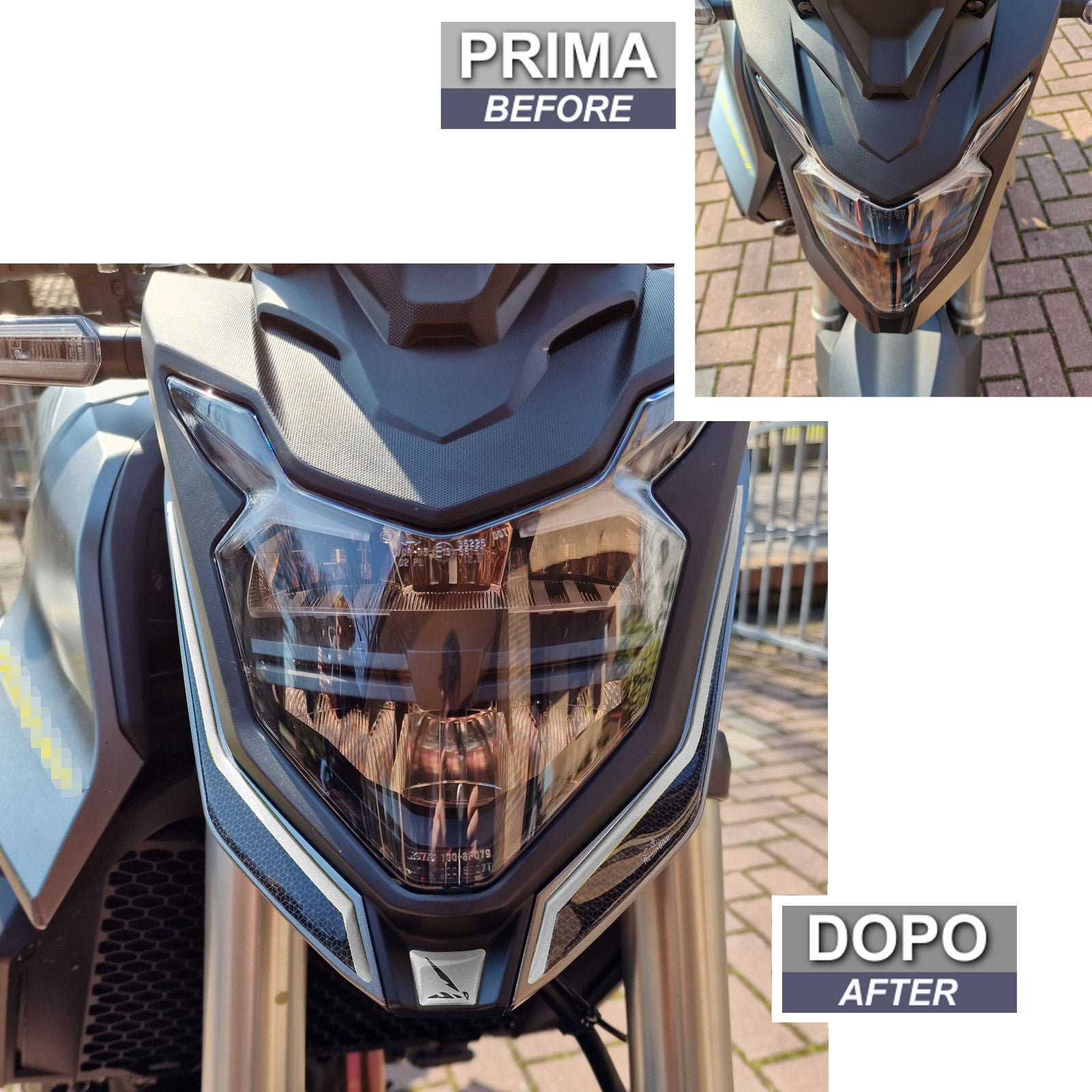 Resin Bike 3D Motorcycle Stickers - Headlight | Honda CB750 Hornet 2023>2024 RB-1000665400008 - Pyramid Motorcycle Accessories