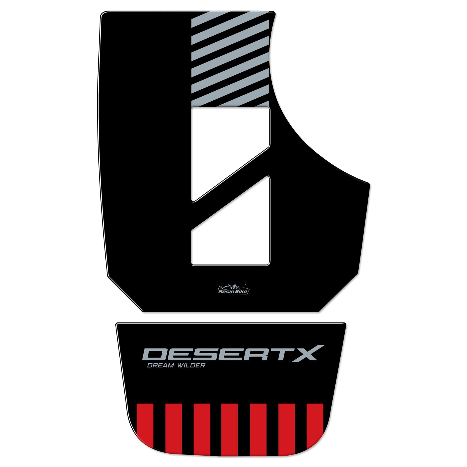 Resin Bike 3D Motorcycle Stickers - Tank Pad | Ducati Desert X 2022>2026 - Pyramid Motorcycle Accessories