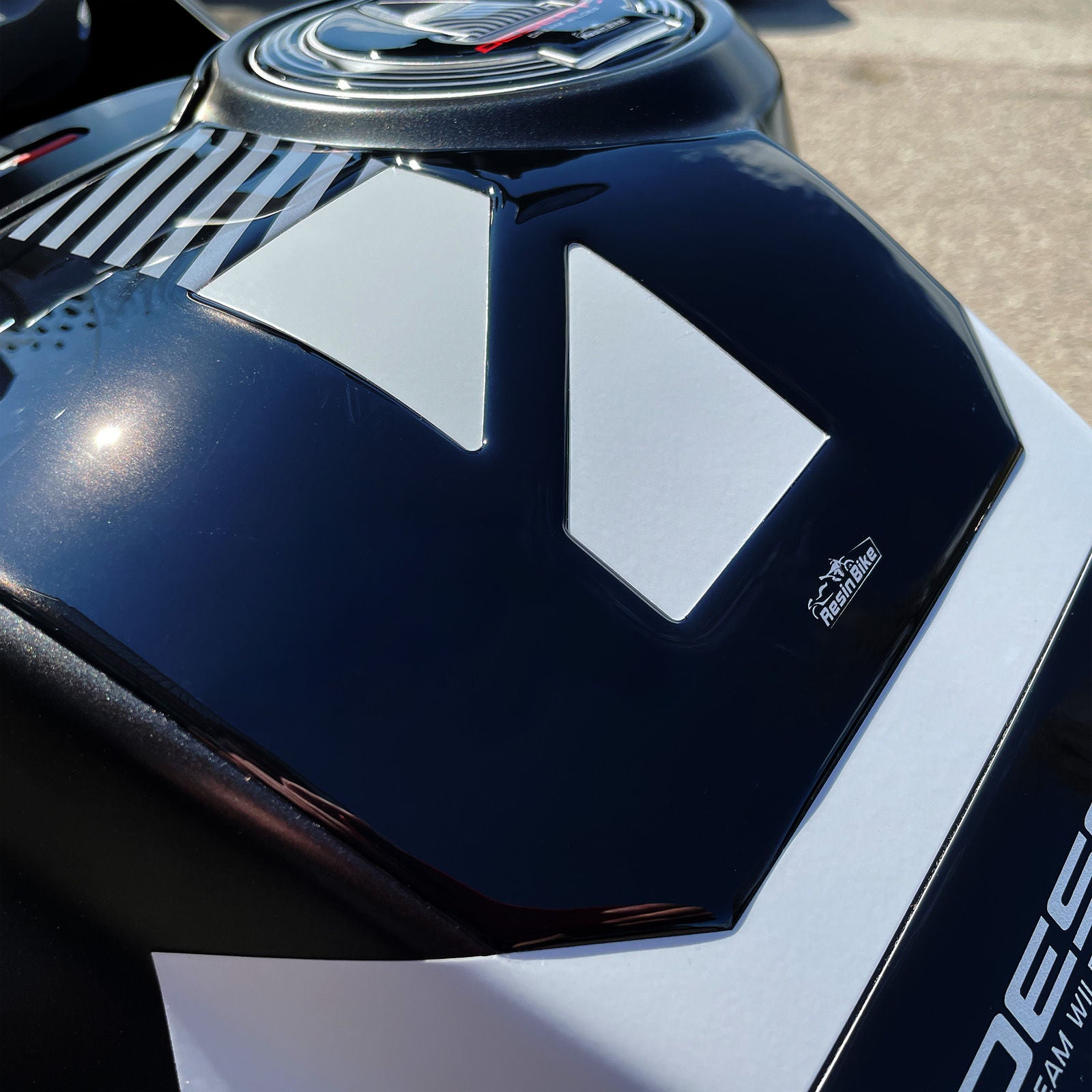 Resin Bike 3D Motorcycle Stickers - Tank Pad | Ducati Desert X 2022>2026 - Pyramid Motorcycle Accessories