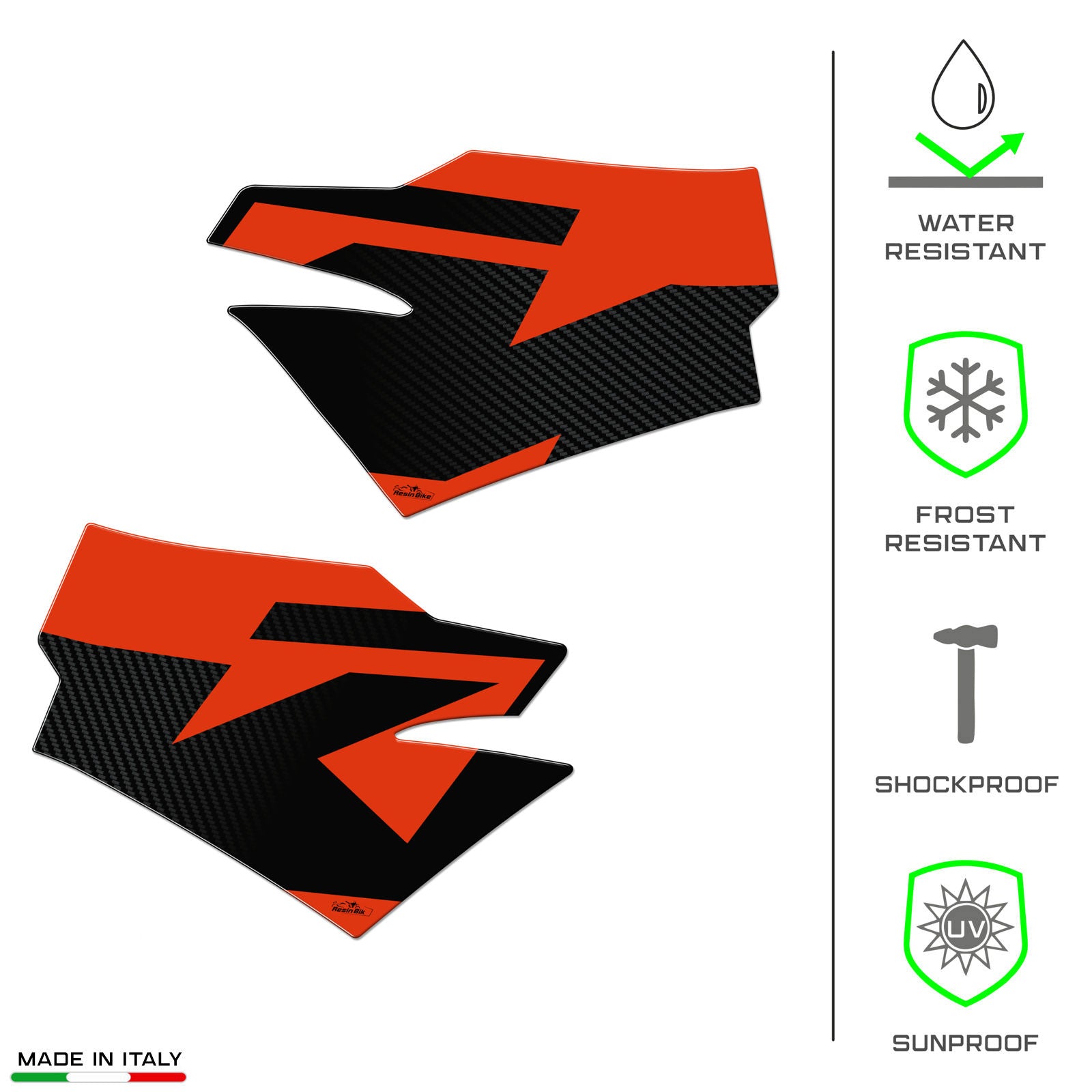 Resin Bike 3D Motorcycle Stickers - Tank Sides | KTM 890 Duke 2023>Current - Pyramid Motorcycle Accessories