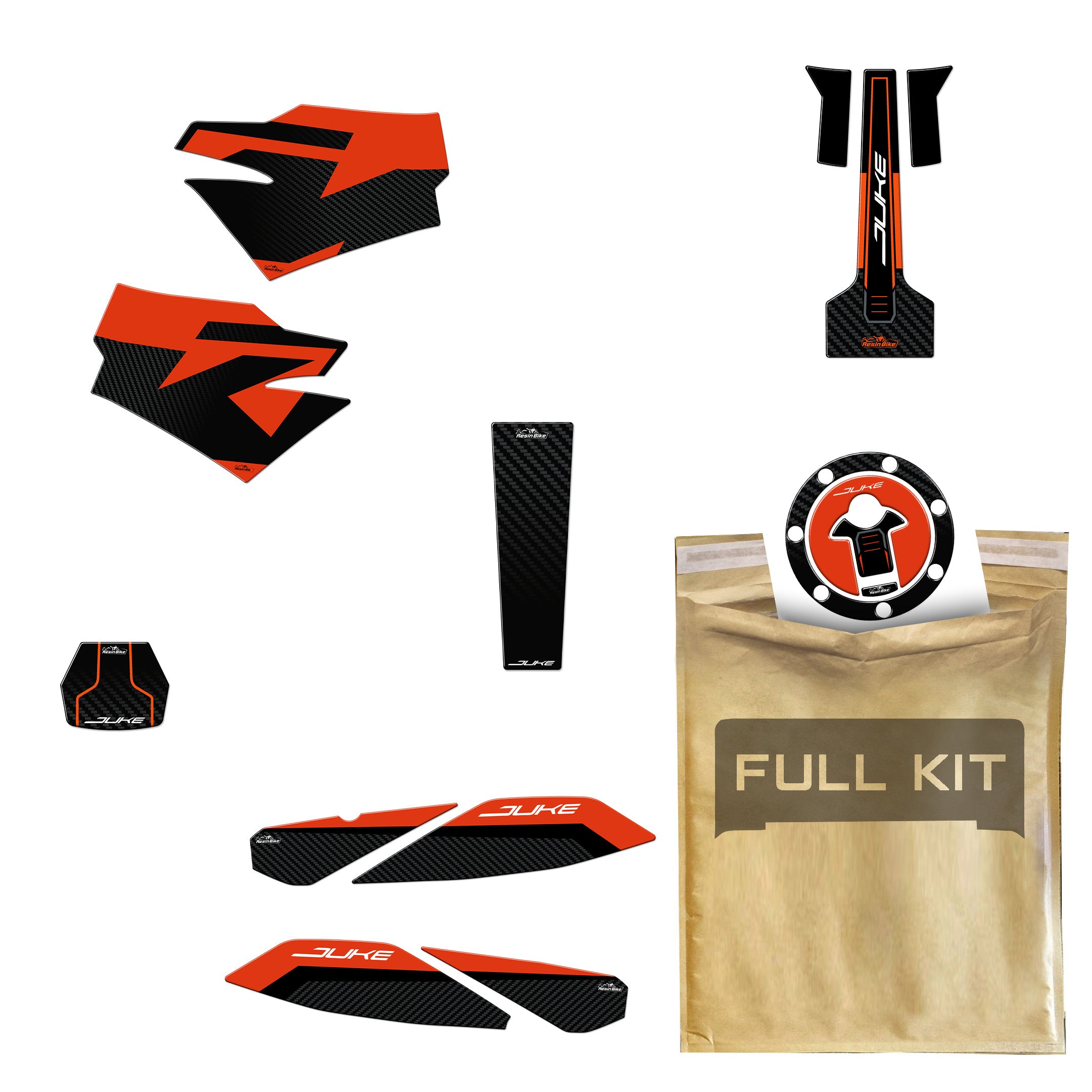Resin Bike 3D Motorcycle Stickers - Full Kit | KTM 890 Duke 2022>2023 - Pyramid Motorcycle Accessories