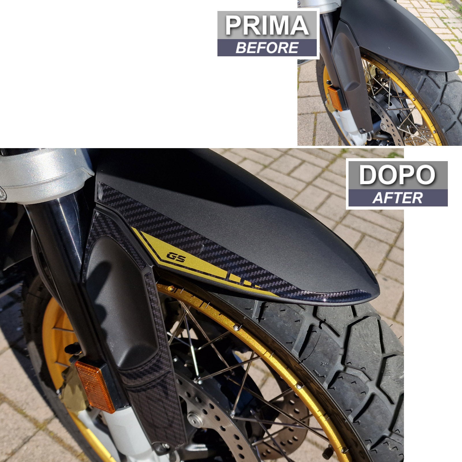 Resin Bike 3D Motorcycle Stickers - Front Fender | BMW R 1250 GS 2021>2024 - Pyramid Motorcycle Accessories