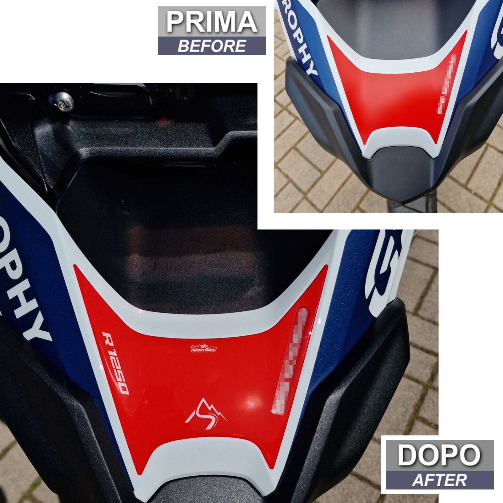 Resin Bike 3D Motorcycle Stickers - Beak | BMW R 1250 GS Trophy 2021>2024 - Pyramid Motorcycle Accessories