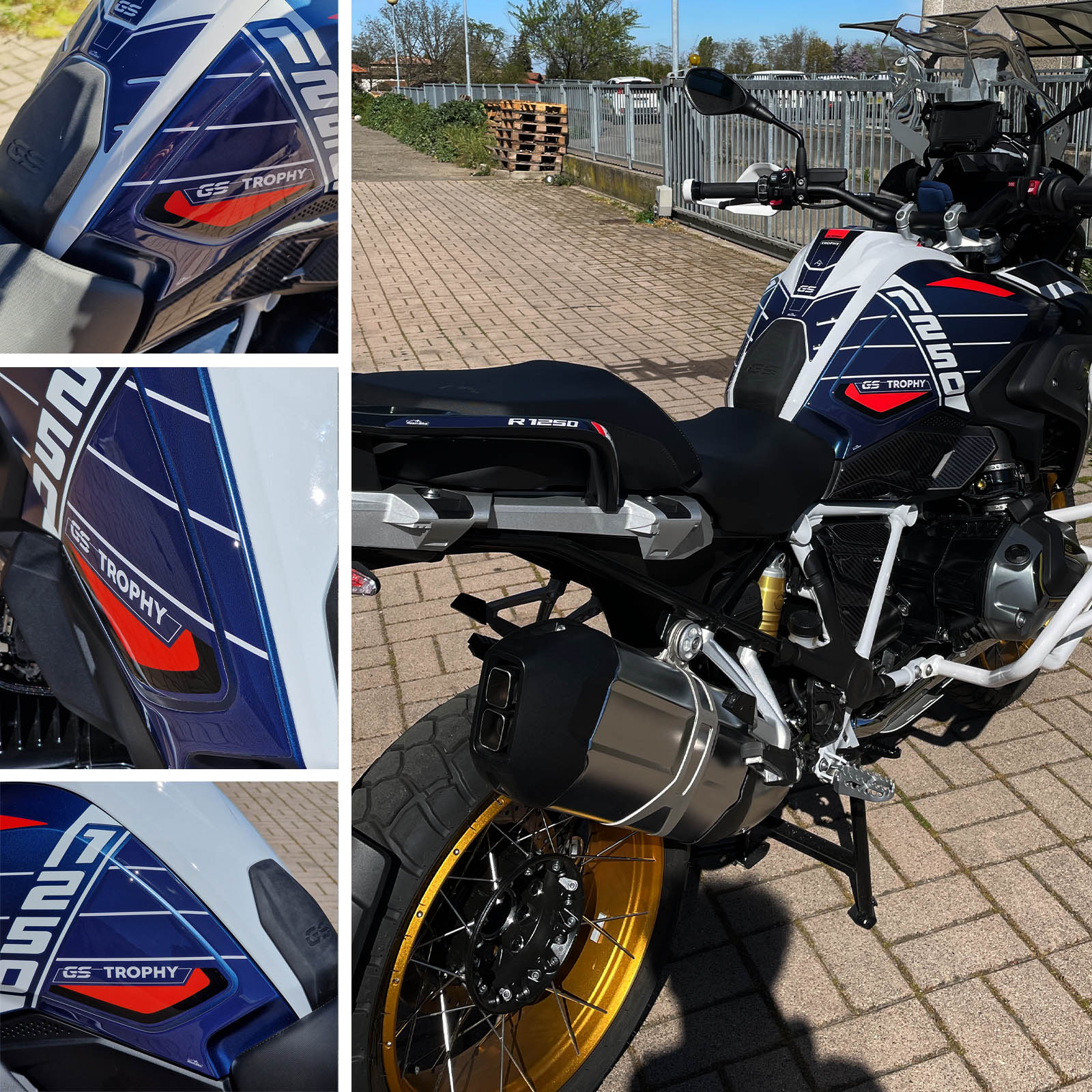 Resin Bike 3D Motorcycle Stickers - Tank Sides | BMW R 1250 GS 2021>2024 - Pyramid Motorcycle Accessories