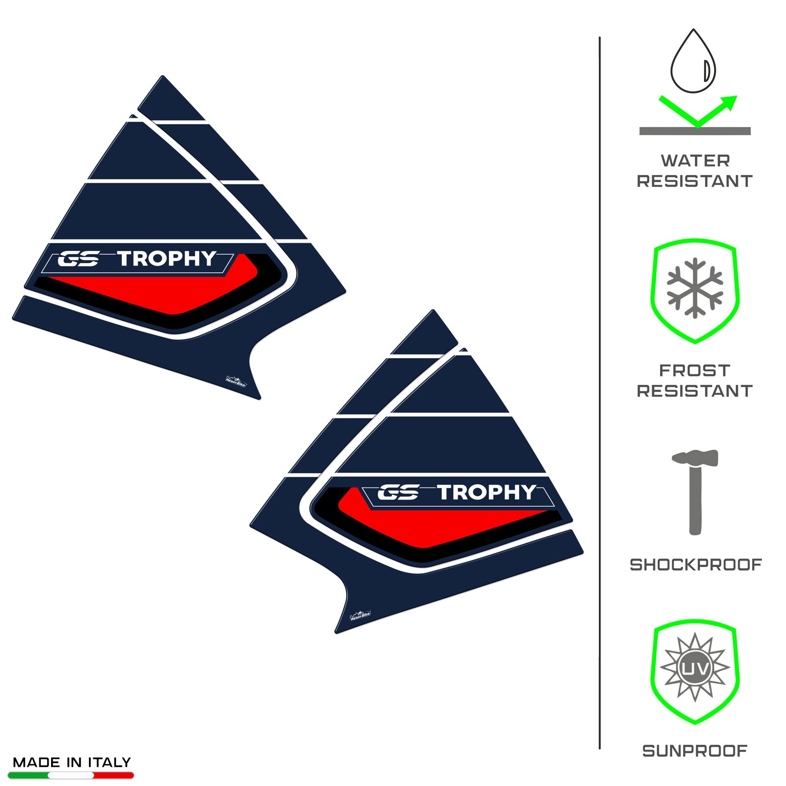 Resin Bike 3D Motorcycle Stickers - Tank Sides | BMW R 1250 GS 2021>2024 - Pyramid Motorcycle Accessories