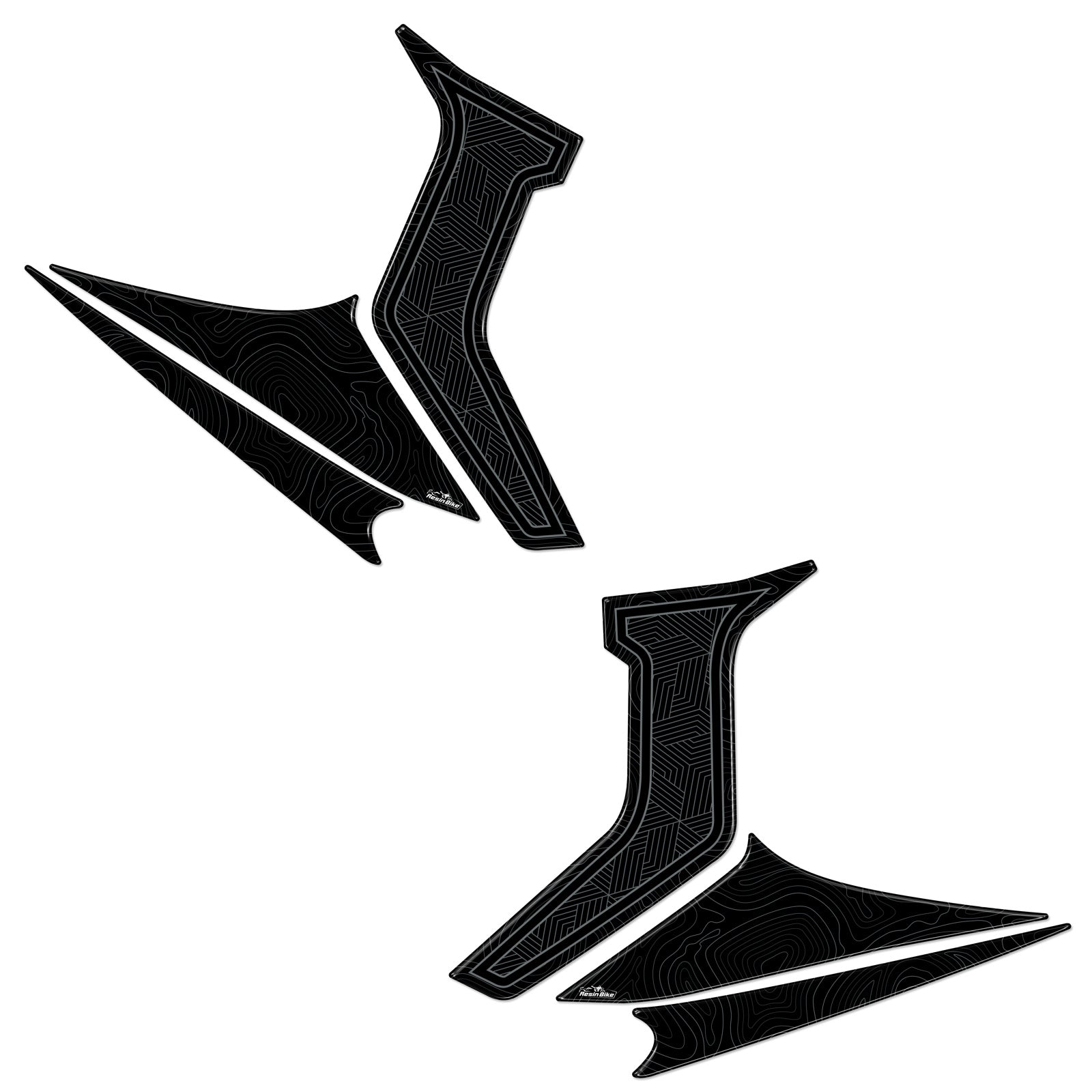 Resin Bike 3D Motorcycle Stickers - Side Footboards | Honda SH 125i/150i 2020>2025 - Pyramid Motorcycle Accessories