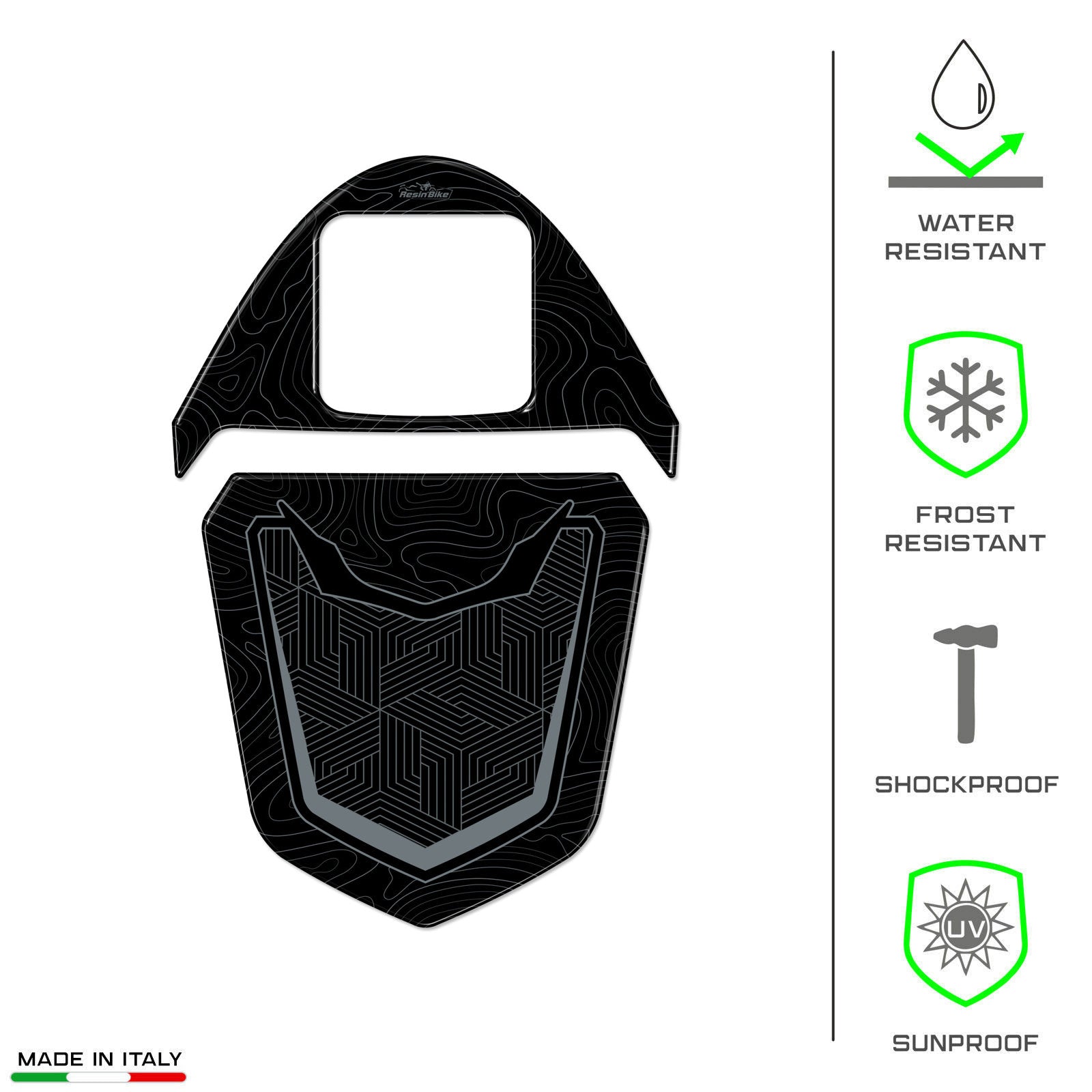 Resin Bike 3D Motorcycle Stickers - Tank Cover | Honda SH 125i/150i 2020>2025 - Pyramid Motorcycle Accessories