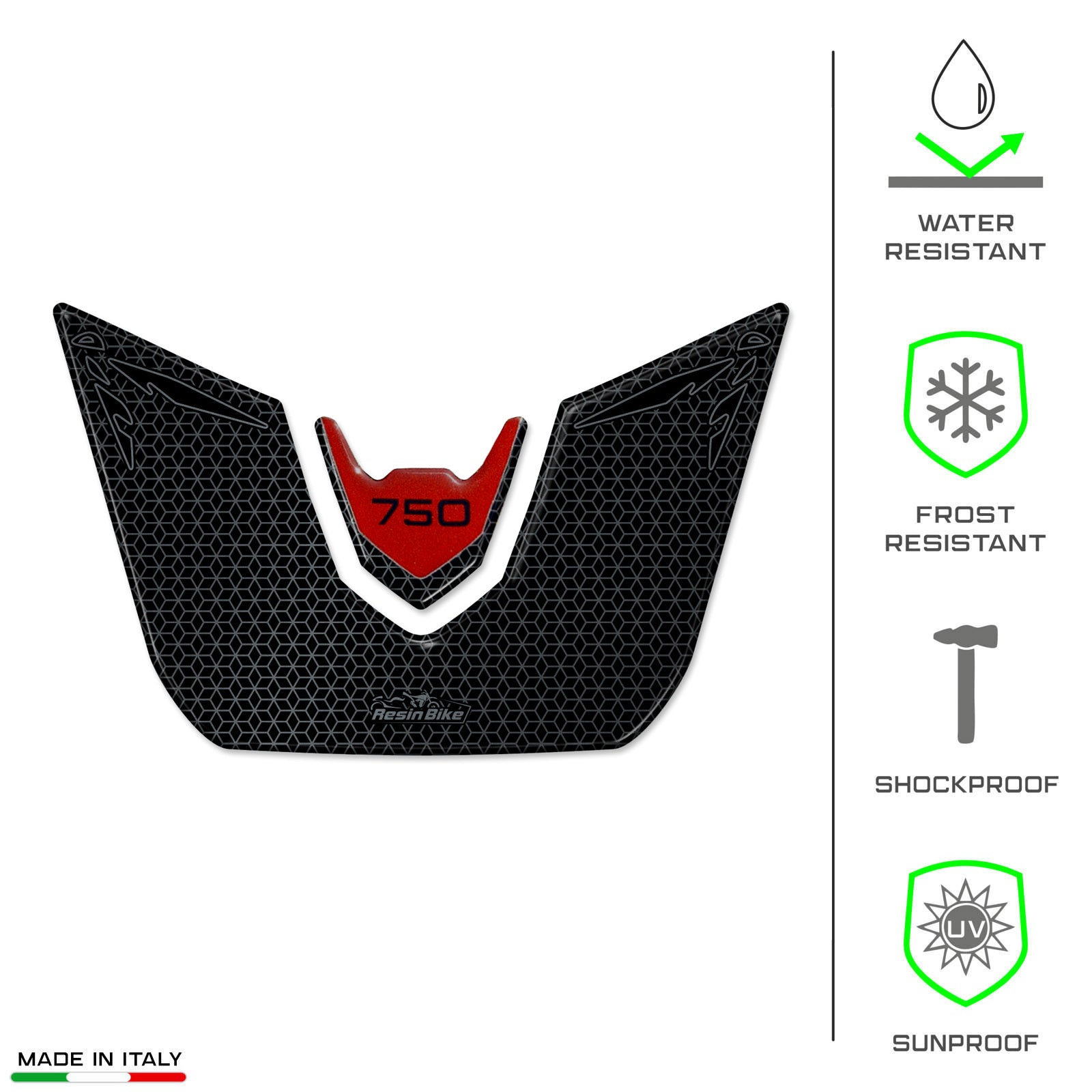 Resin Bike 3D Motorcycle Stickers - Tail Section | Honda CB750 Hornet 2023>2025 - Pyramid Motorcycle Accessories
