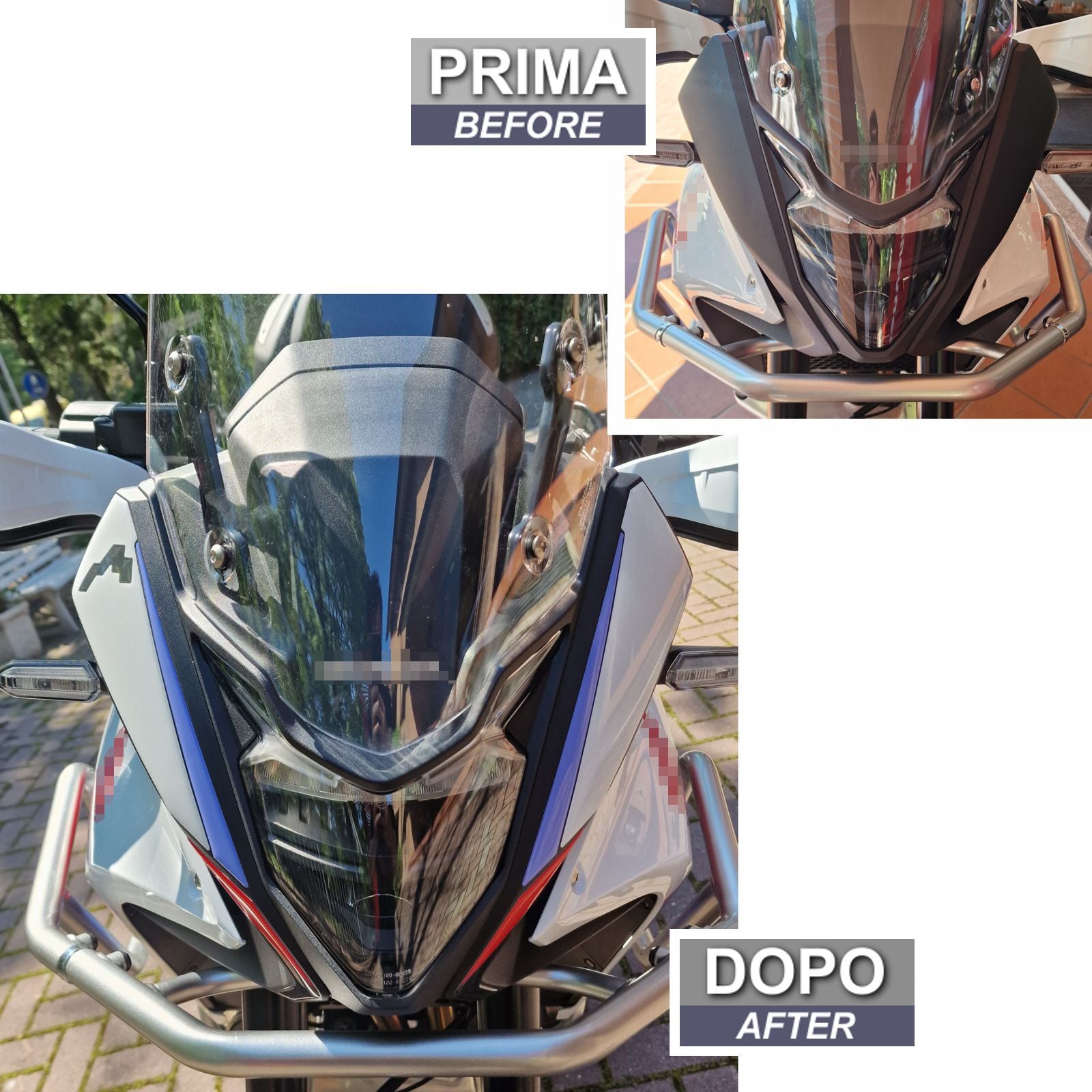 Resin Bike 3D Motorcycle Stickers - Headlight | Honda XL 750 Transalp 2023>2024 - Pyramid Motorcycle Accessories