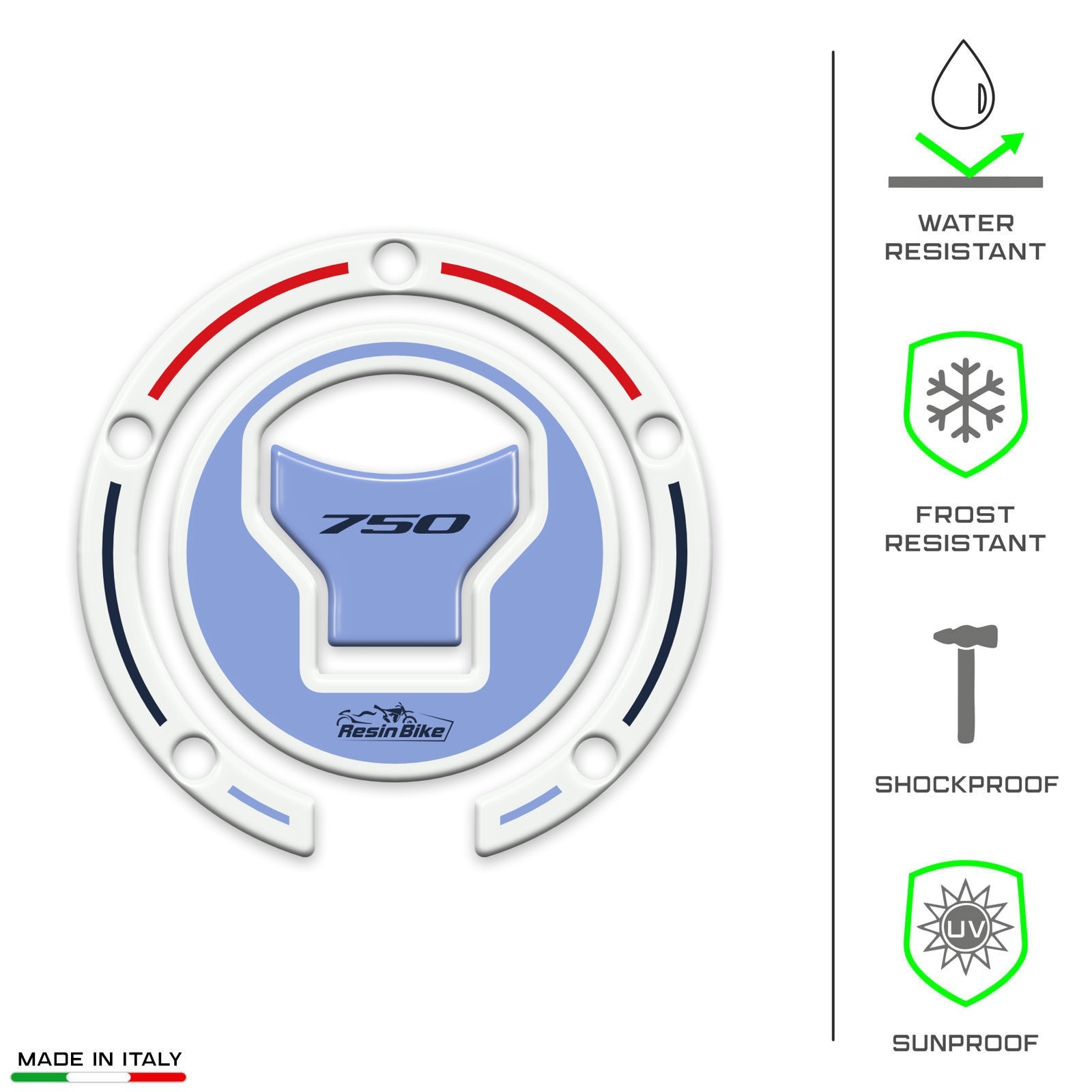 Resin Bike 3D Motorcycle Stickers - Fuel Cap | Honda XL 750 Transalp 2023>2025 - Pyramid Motorcycle Accessories