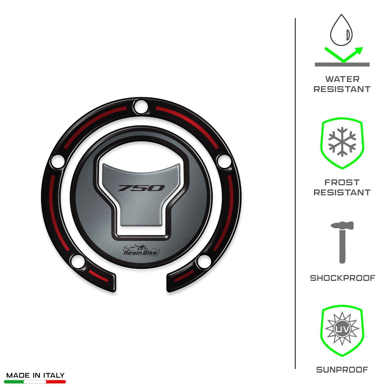 Resin Bike 3D Motorcycle Stickers - Fuel Cap | Honda XL 750 Transalp 2022>2024 - Pyramid Motorcycle Accessories