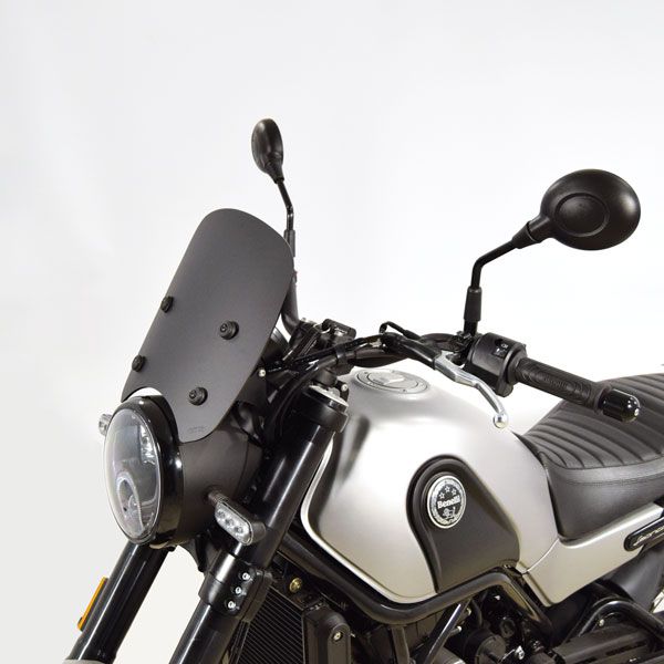 Isotta Screen | Matte Black | Benelli Leoncino 500 2017-2024 - Pyramid Motorcycle Accessories