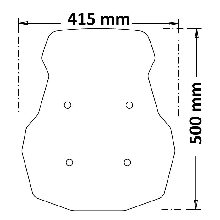 Isotta Touring Medium Screen | Aprilia Tuareg 660 2022-2024 - Pyramid Motorcycle Accessories