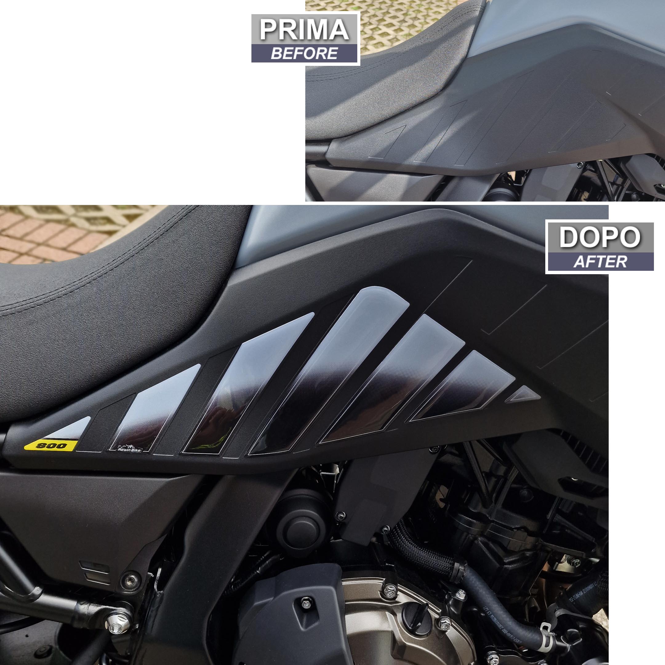 Resin Bike 3D Motorcycle Stickers - Tank Sides | Suzuki V-Strom 800DE 2023>2025 RB-1000671800007 - Pyramid Motorcycle Accessories