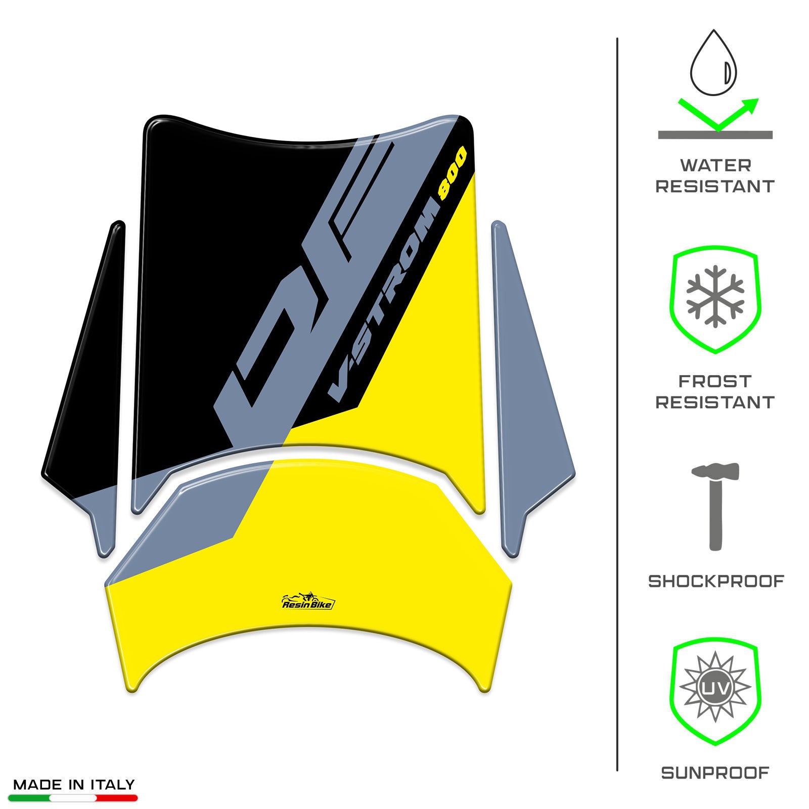 Resin Bike 3D Motorcycle Stickers - Tank Pad | Suzuki V-Strom 800DE 2023>2025 - Pyramid Motorcycle Accessories