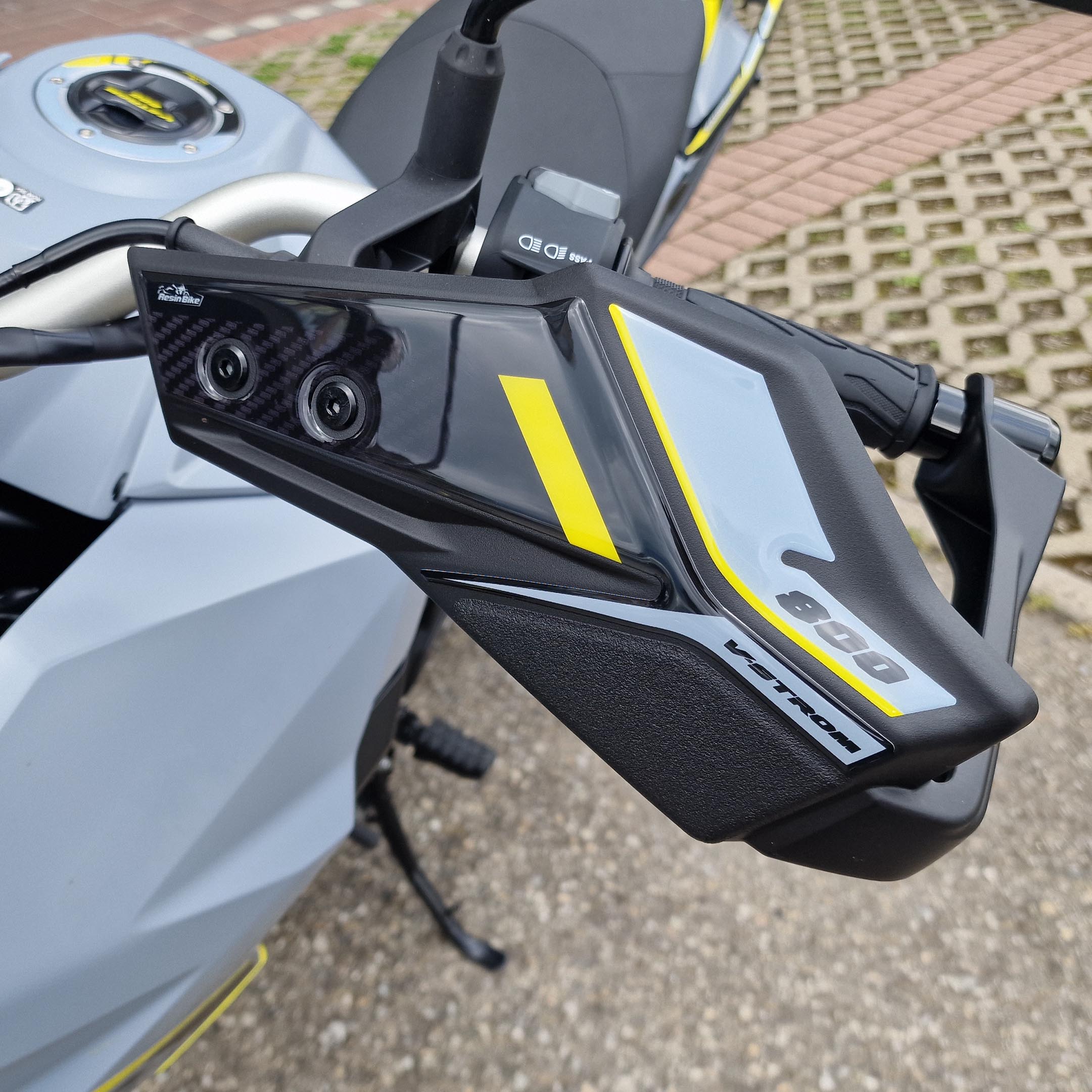 Resin Bike 3D Motorcycle Stickers - Handguards | Suzuki V-Strom 800DE 2023>2025 - Pyramid Motorcycle Accessories