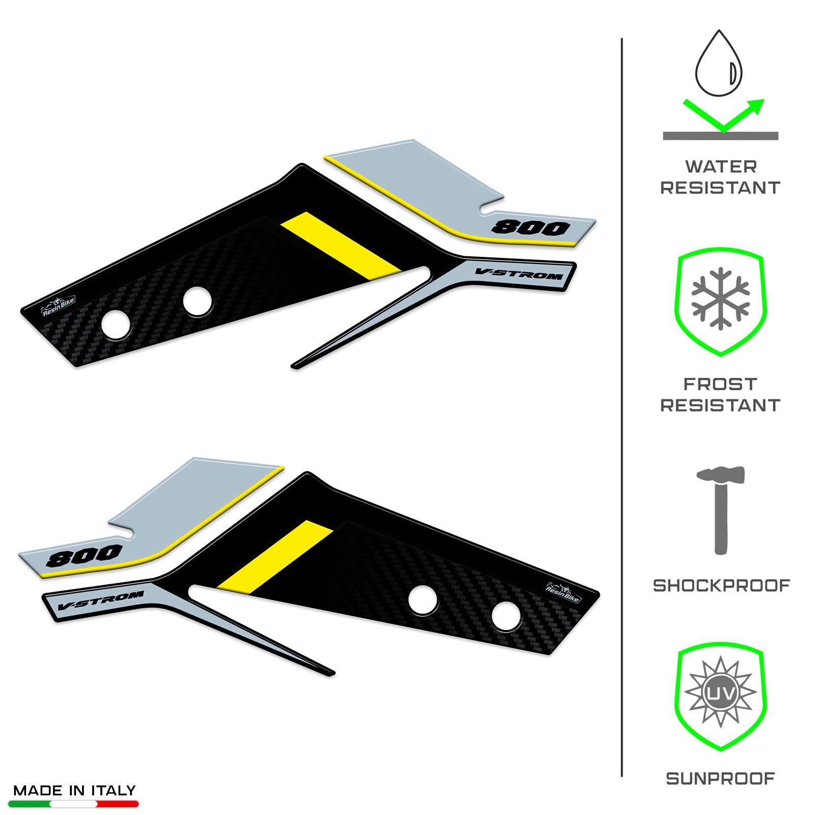 Resin Bike 3D Motorcycle Stickers - Handguards | Suzuki V-Strom 800DE 2023>2025 - Pyramid Motorcycle Accessories