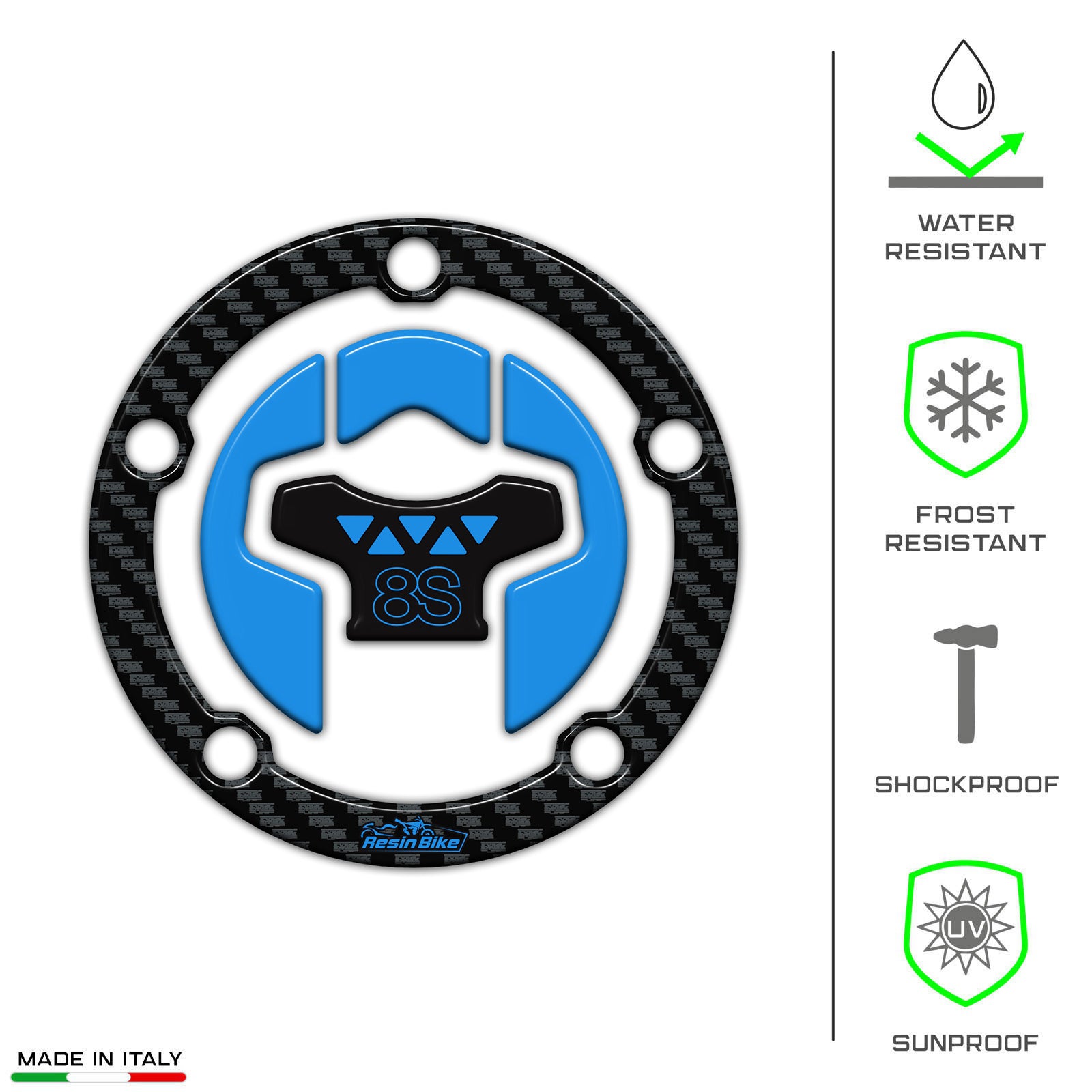 Resin Bike 3D Motorcycle Stickers - Fuel Cap | Suzuki GSX-8S 2023>2026 - Pyramid Motorcycle Accessories