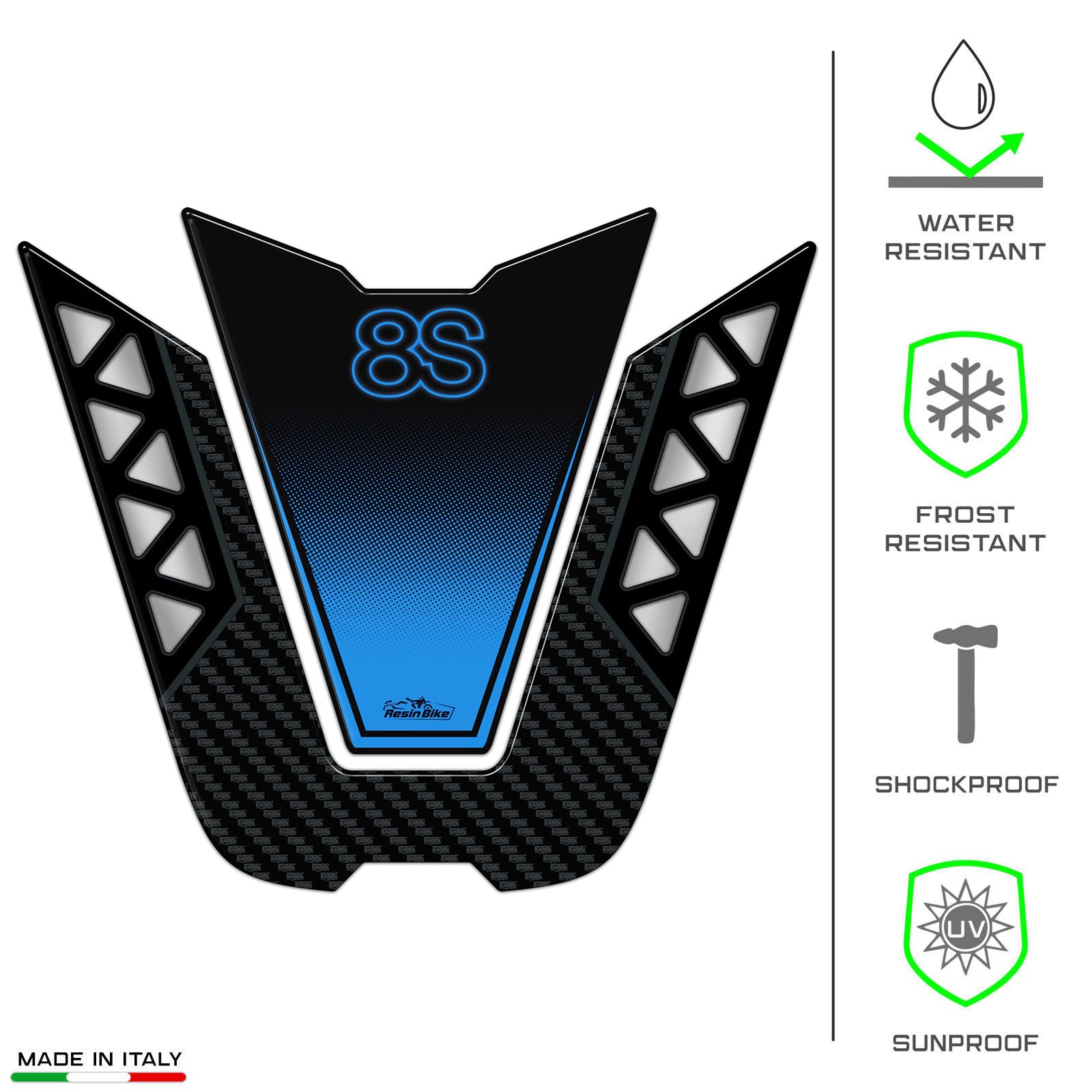 Resin Bike 3D Motorcycle Stickers - Tank Pad | Suzuki GSX-8S 2023>2026 - Pyramid Motorcycle Accessories