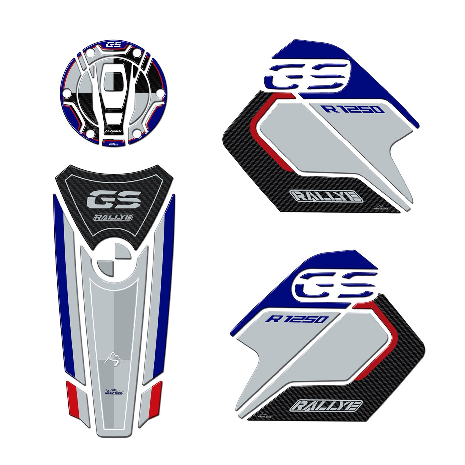 Resin Bike 3D Motorcycle Stickers - Basic Tank Kit | BMW R 1250 GS Adventure 2021>2024 - Pyramid Motorcycle Accessories