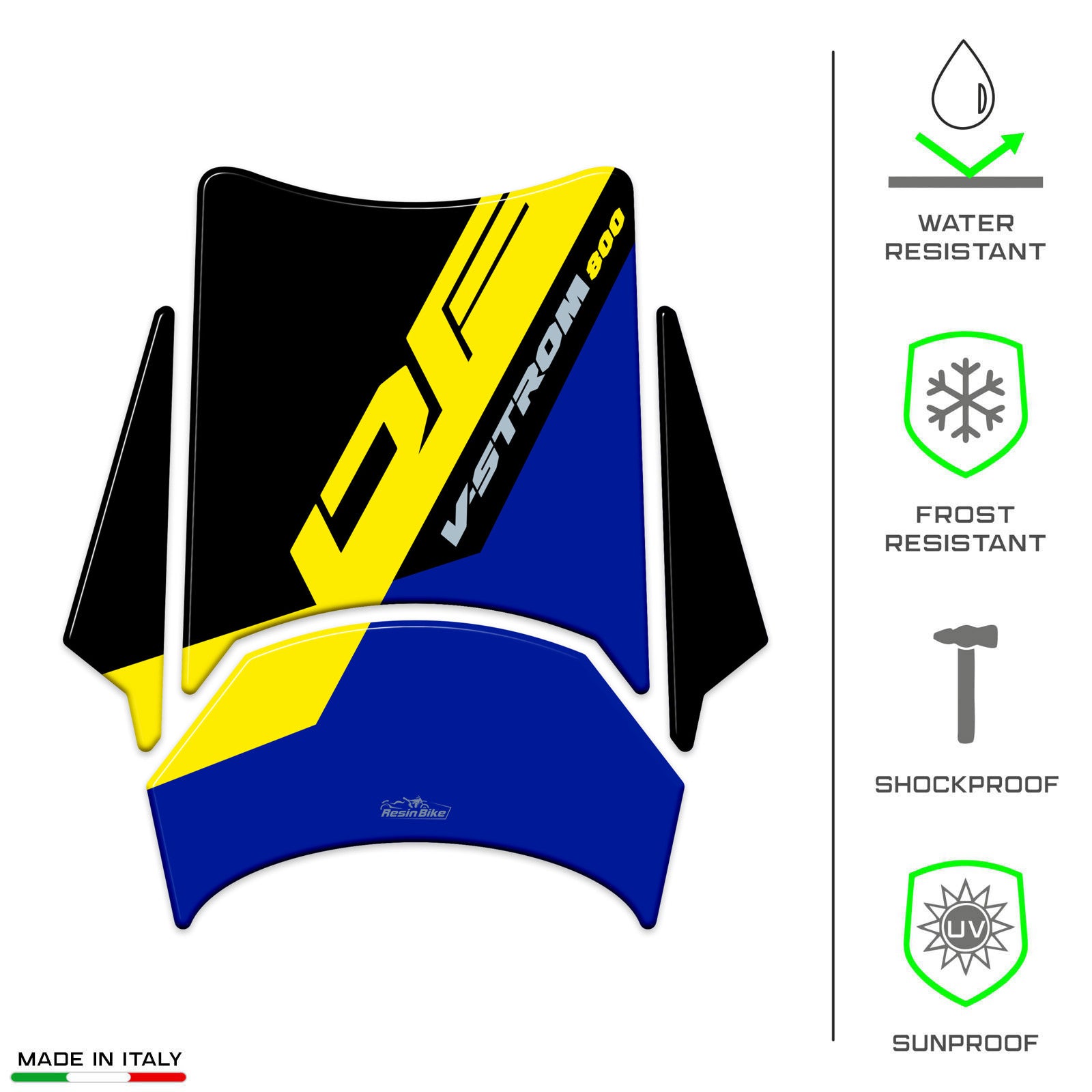 Resin Bike 3D Motorcycle Stickers - Tank Pad | Suzuki V-Strom 800DE 2023>2025 - Pyramid Motorcycle Accessories