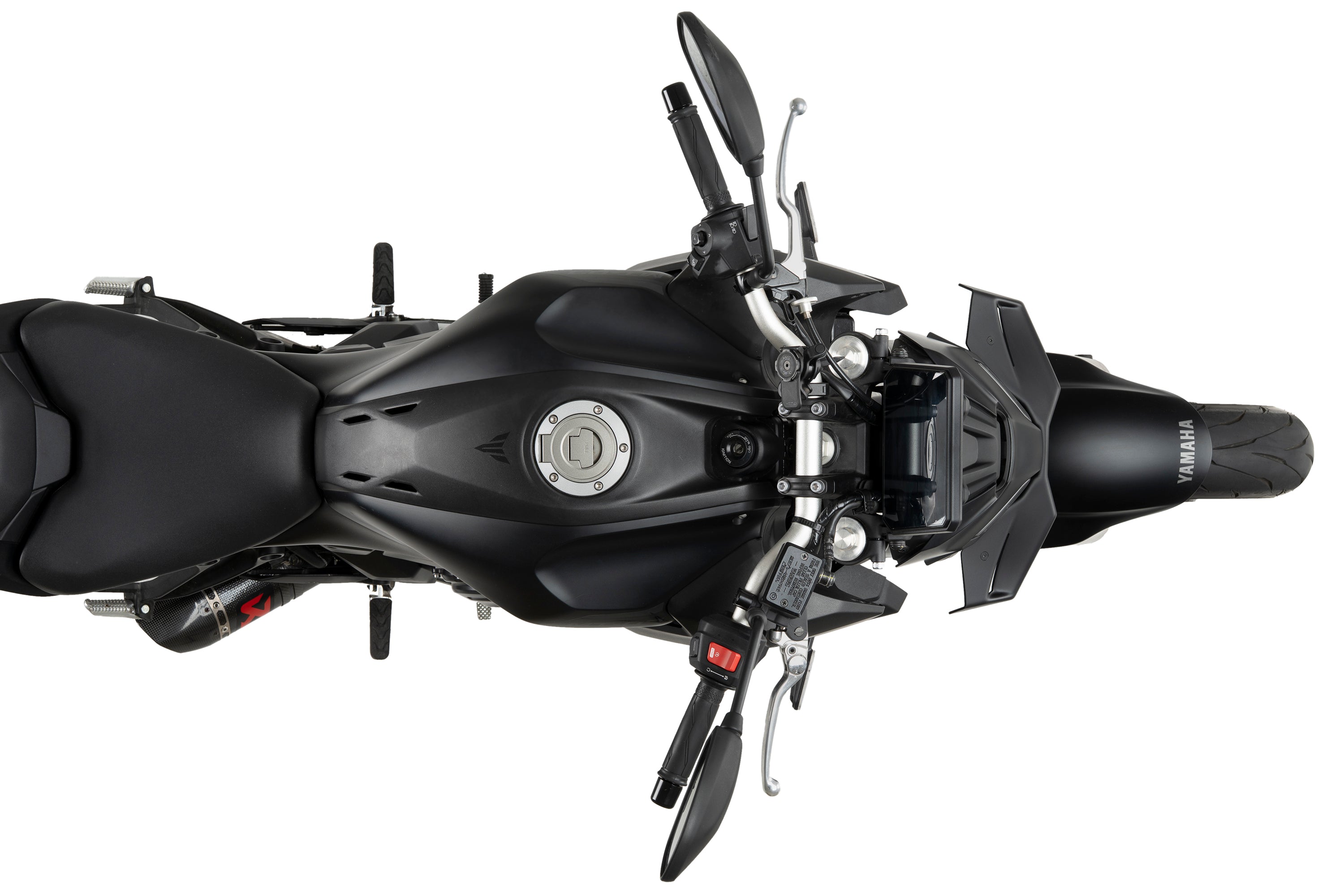 Puig Naked Front Downforce Wings | Matte Black | Yamaha MT-07 2025>Current - Pyramid Motorcycle Accessories