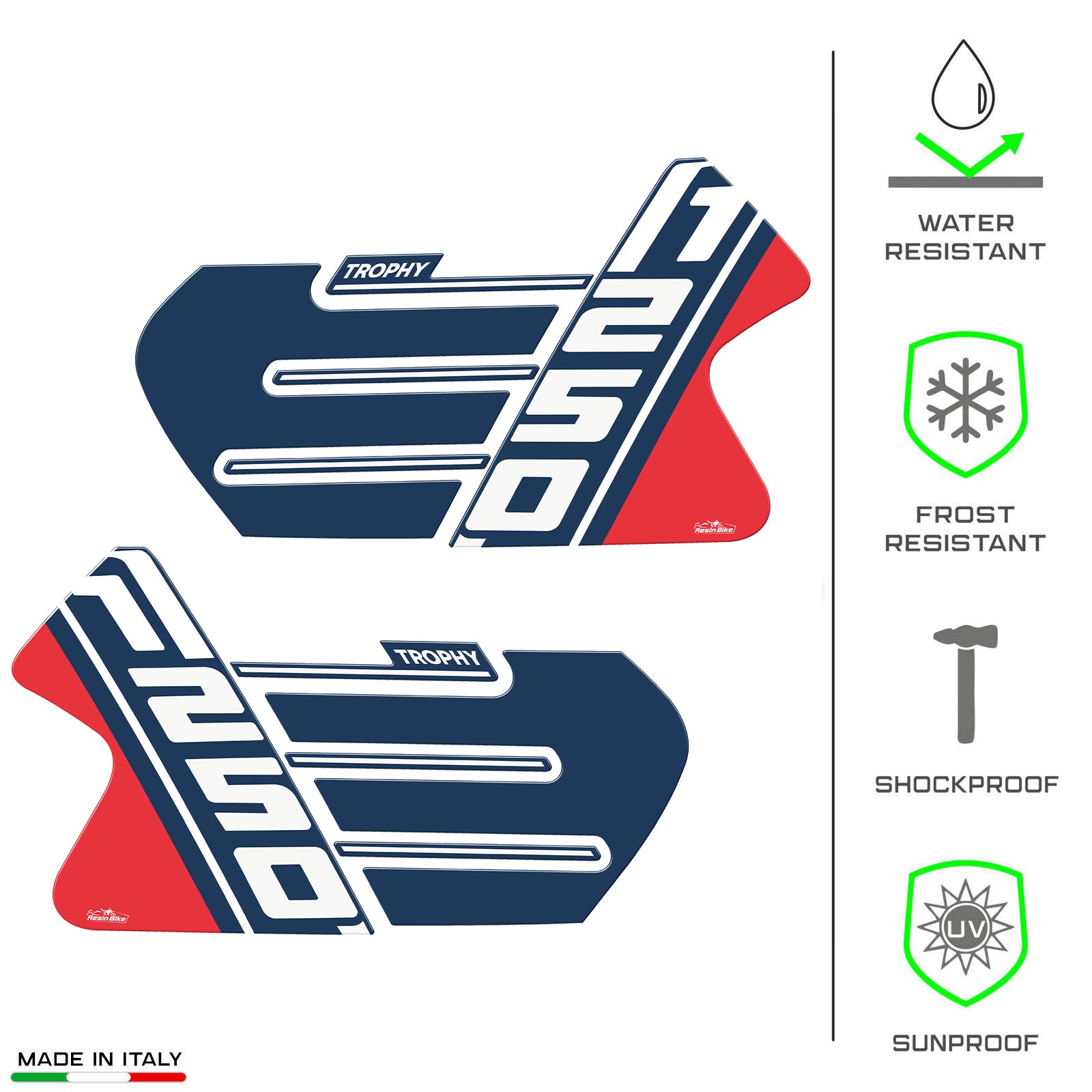 Resin Bike 3D Motorcycle Stickers - Tank Sides | BMW R 1250 GS Adventure 2021>2024 - Pyramid Motorcycle Accessories