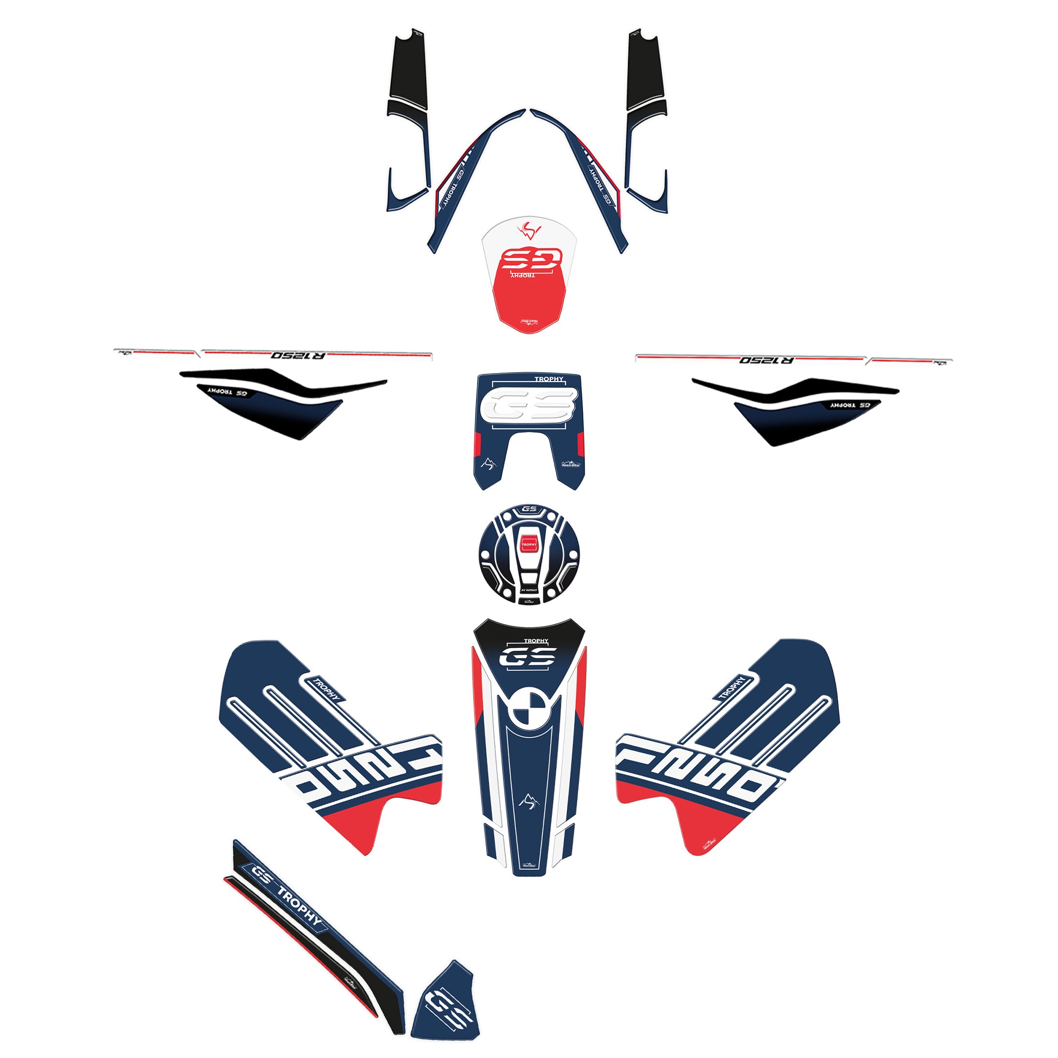 Resin Bike 3D Motorcycle Stickers - Full Kit | BMW R 1250 GS Adventure 2021>2024 - Pyramid Motorcycle Accessories