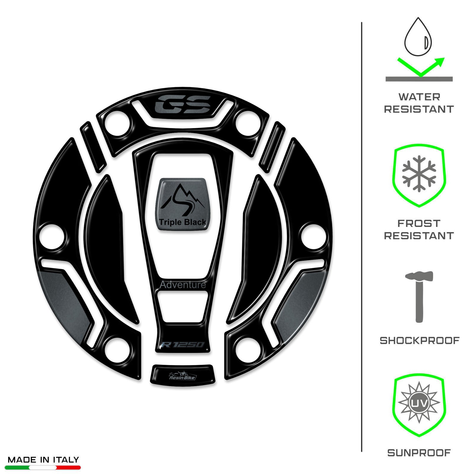 Resin Bike 3D Motorcycle Stickers - Fuel Cap | BMW R 1250 GS/GS Adventure 2021>2024 - Pyramid Motorcycle Accessories