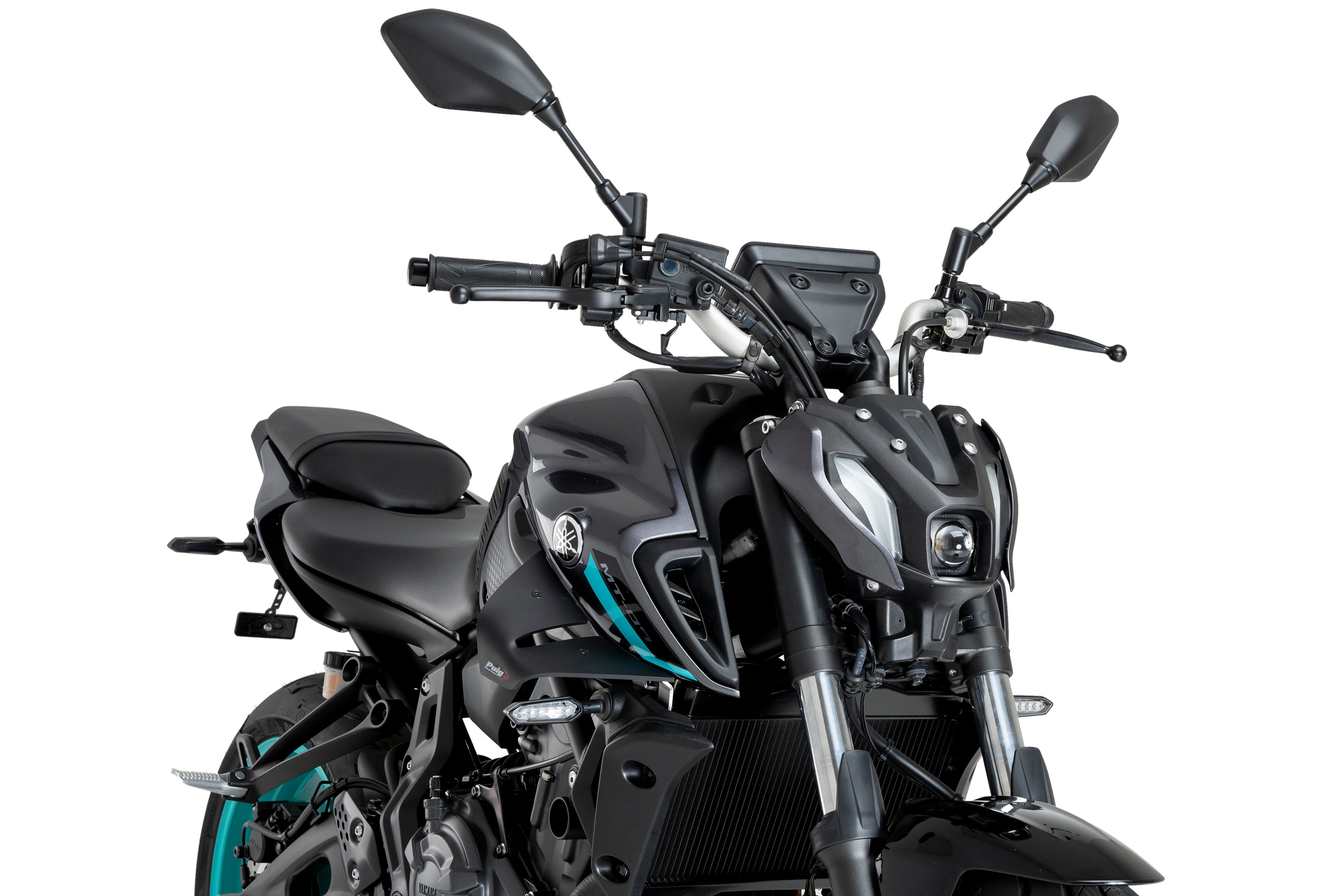 Puig D12 Side Downforce Wings | Matte Black | Yamaha MT-07 2021>2024 - Pyramid Motorcycle Accessories