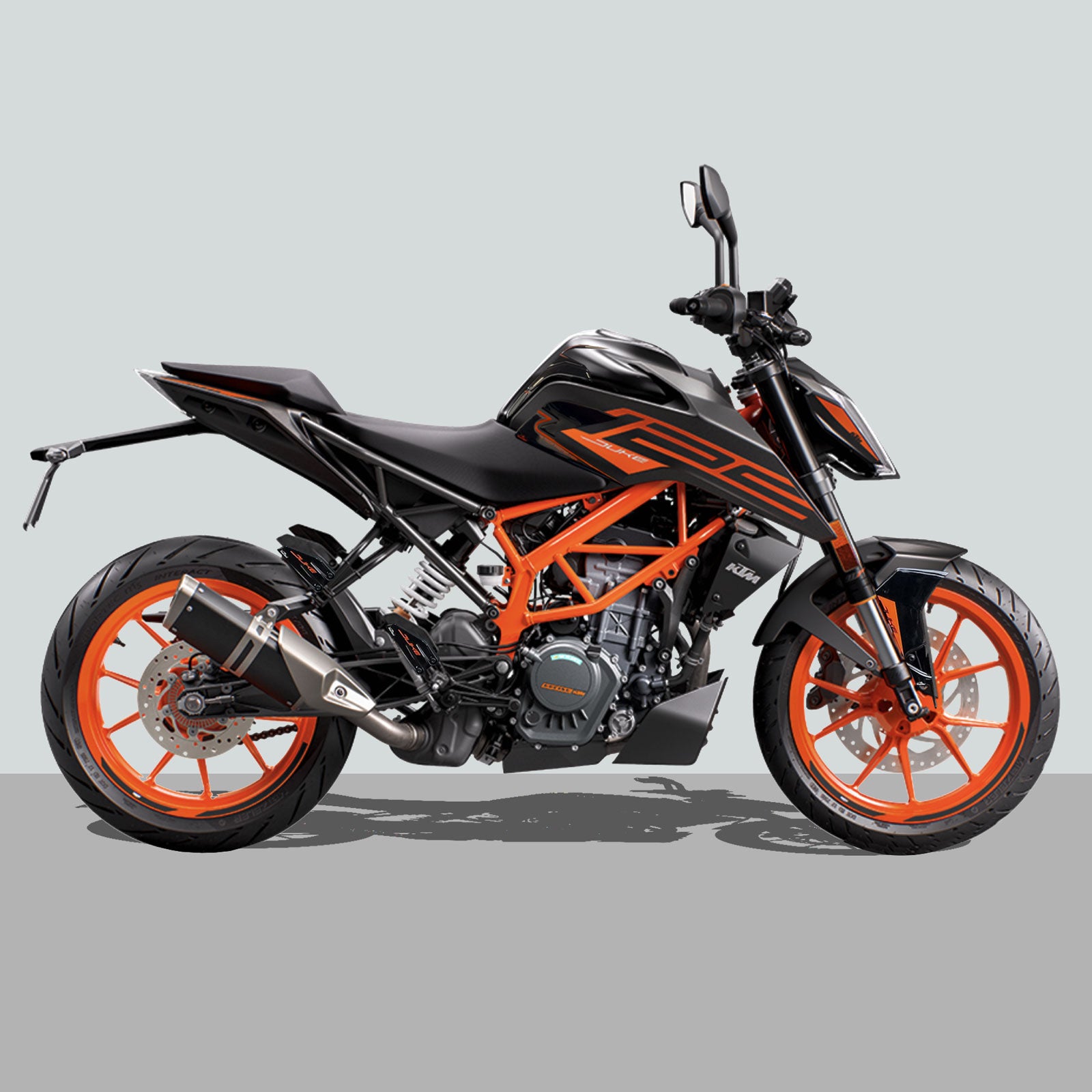 Resin Bike 3D Motorcycle Stickers - Basic Kit | KTM 125 Duke 2021>2023 - Pyramid Motorcycle Accessories