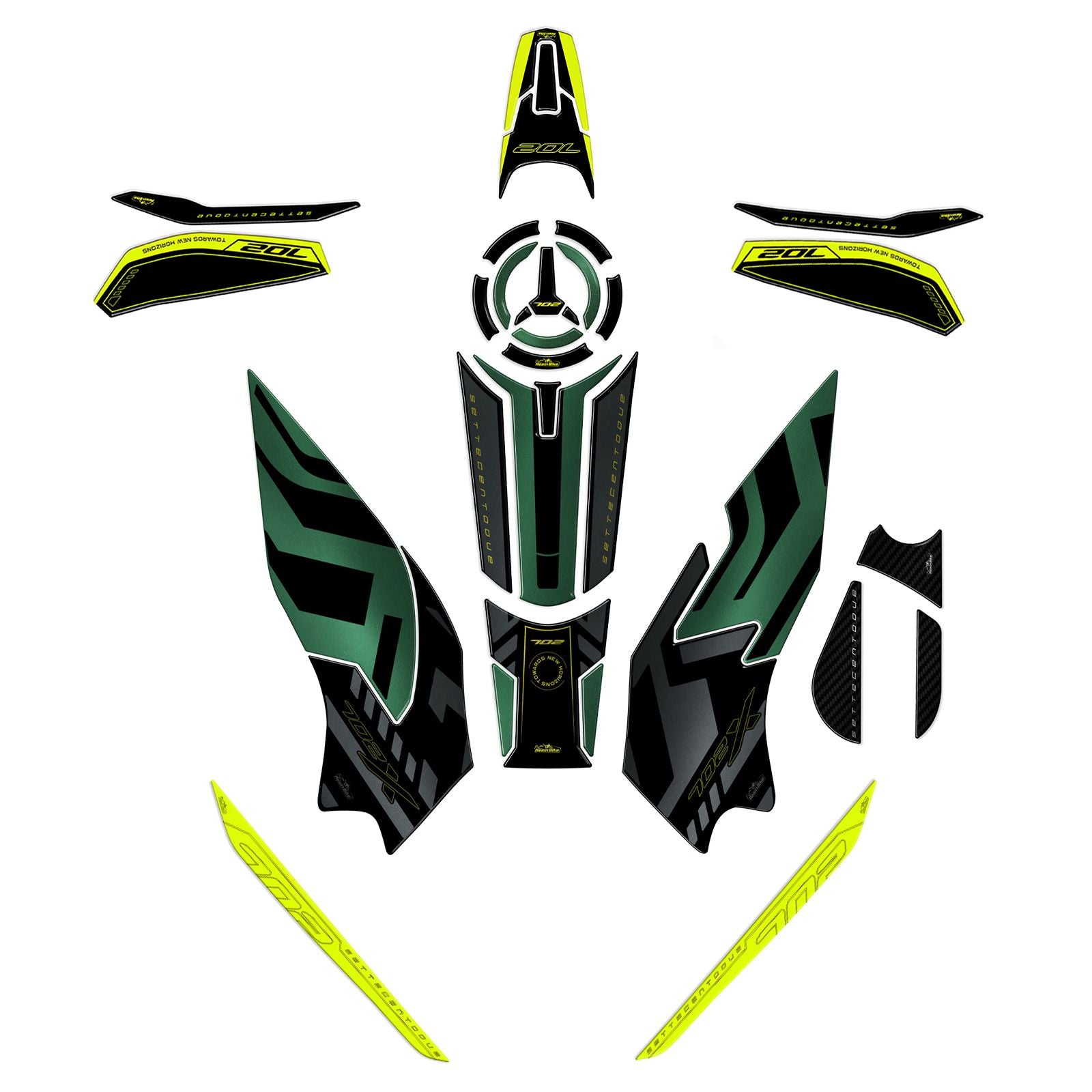Resin Bike 3D Motorcycle Stickers - Fuel Cap | Benelli TRK 702 X 2023>2026 - Pyramid Motorcycle Accessories