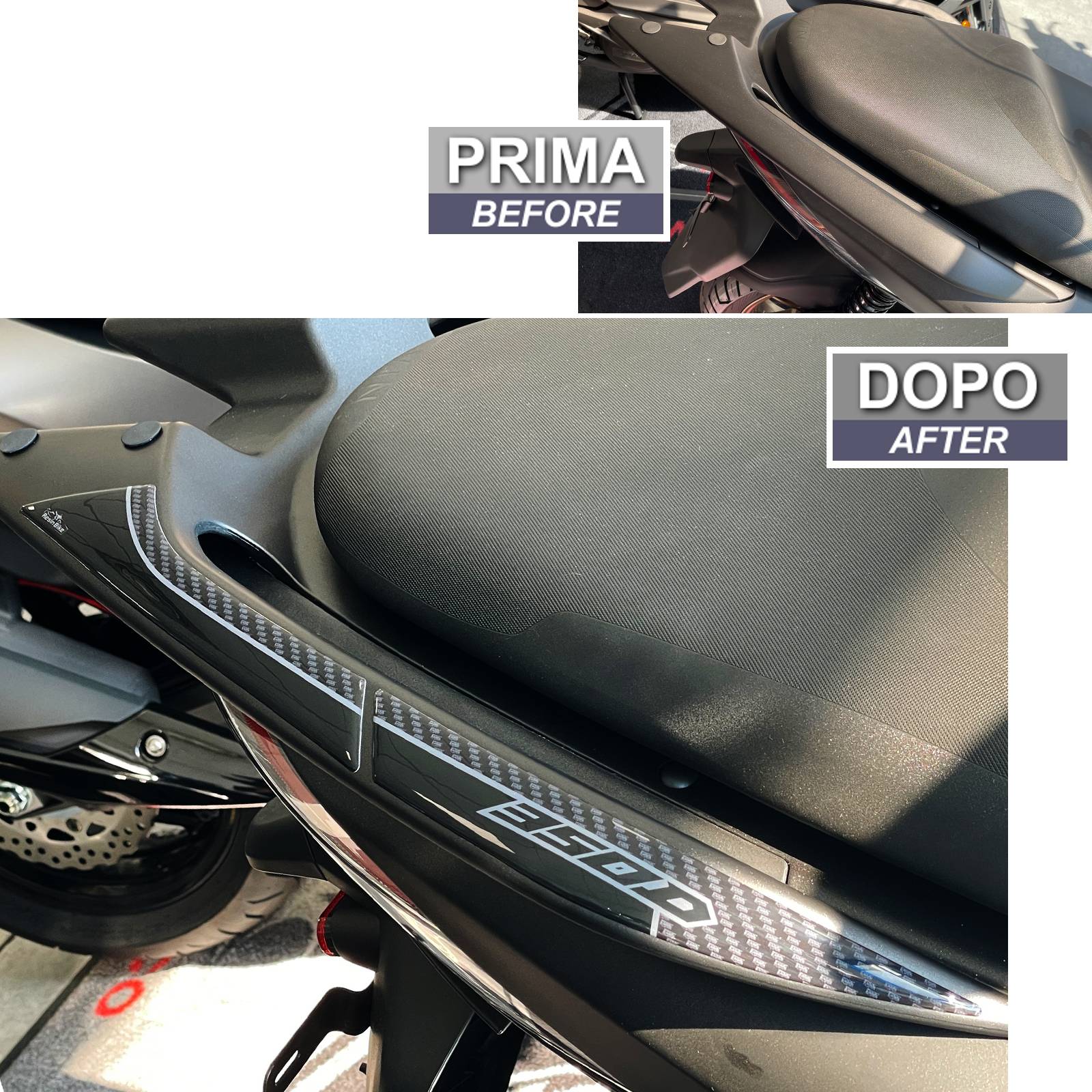 Resin Bike 3D Motorcycle Stickers - Passenger Handles | Zontes ZT350D 2023>Current - Pyramid Motorcycle Accessories