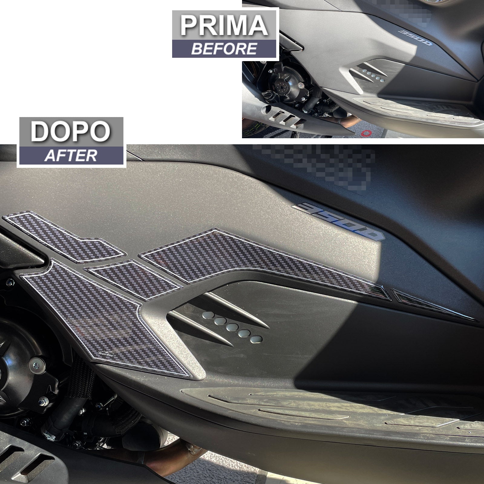 Resin Bike 3D Motorcycle Stickers - Tank Sides | Zontes ZT350D 2023>Current - Pyramid Motorcycle Accessories