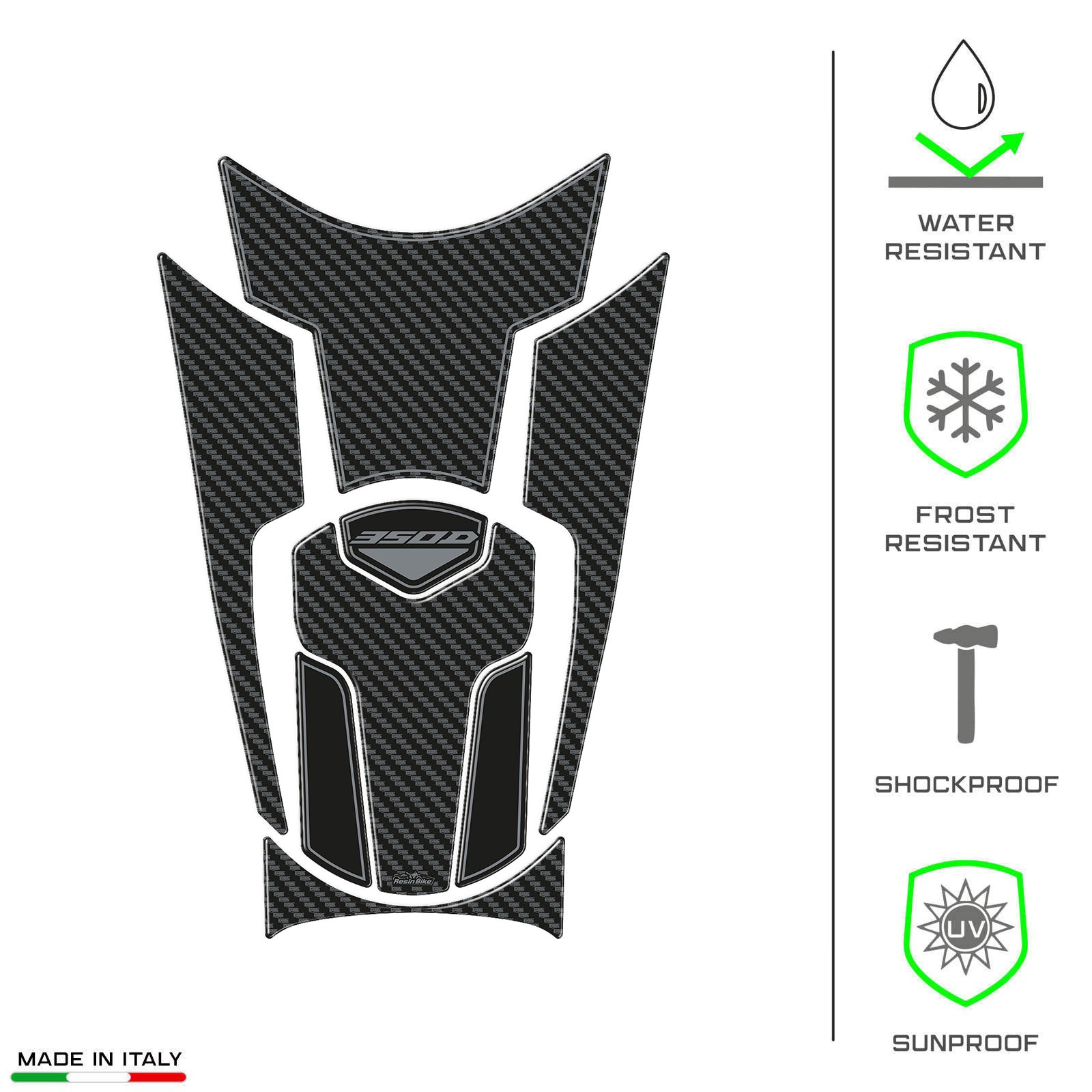 Resin Bike 3D Motorcycle Stickers - Fuel Cap | Zontes ZT350D 2023>Current - Pyramid Motorcycle Accessories