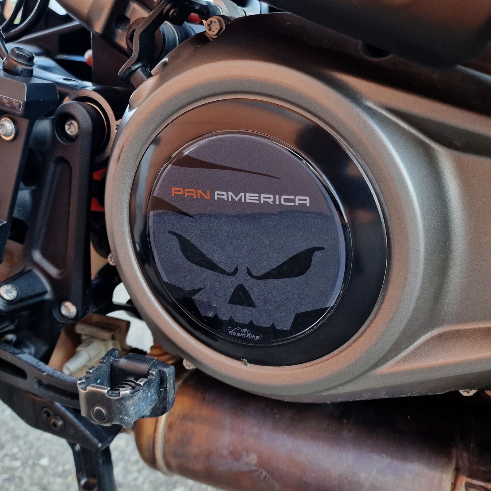 Resin Bike 3D Motorcycle Stickers - Variator Cover | Harley Davidson Pan America 1250 2020>2025 - Pyramid Motorcycle Accessories