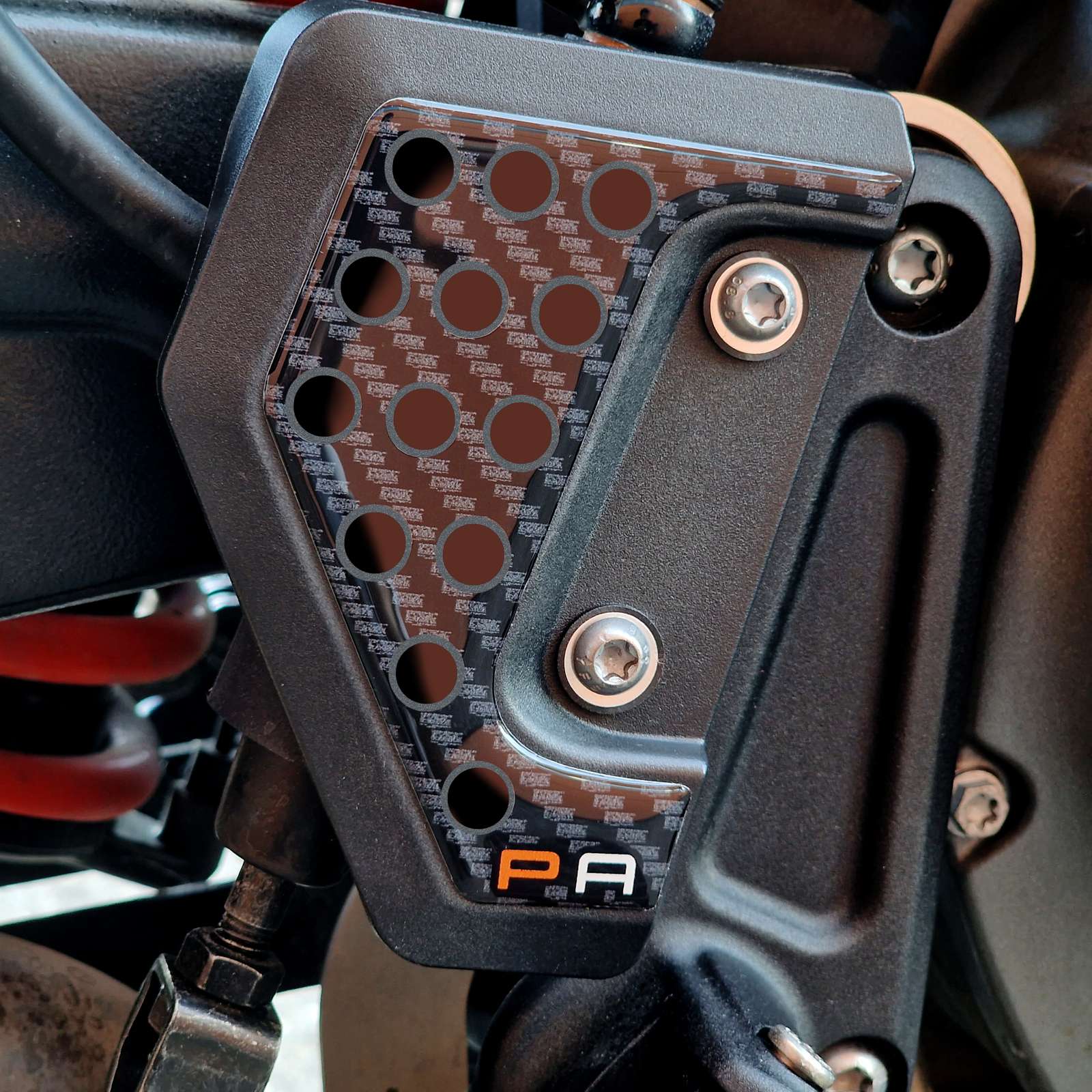 Resin Bike 3D Motorcycle Stickers - Heel Pads | Harley Davidson Pan America 1250 2020>2026 - Pyramid Motorcycle Accessories