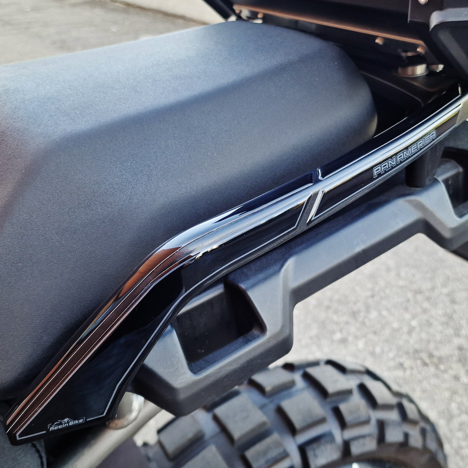 Resin Bike 3D Motorcycle Stickers - Passenger Handles | Harley Davidson Pan America 1250 2020>2025 - Pyramid Motorcycle Accessories