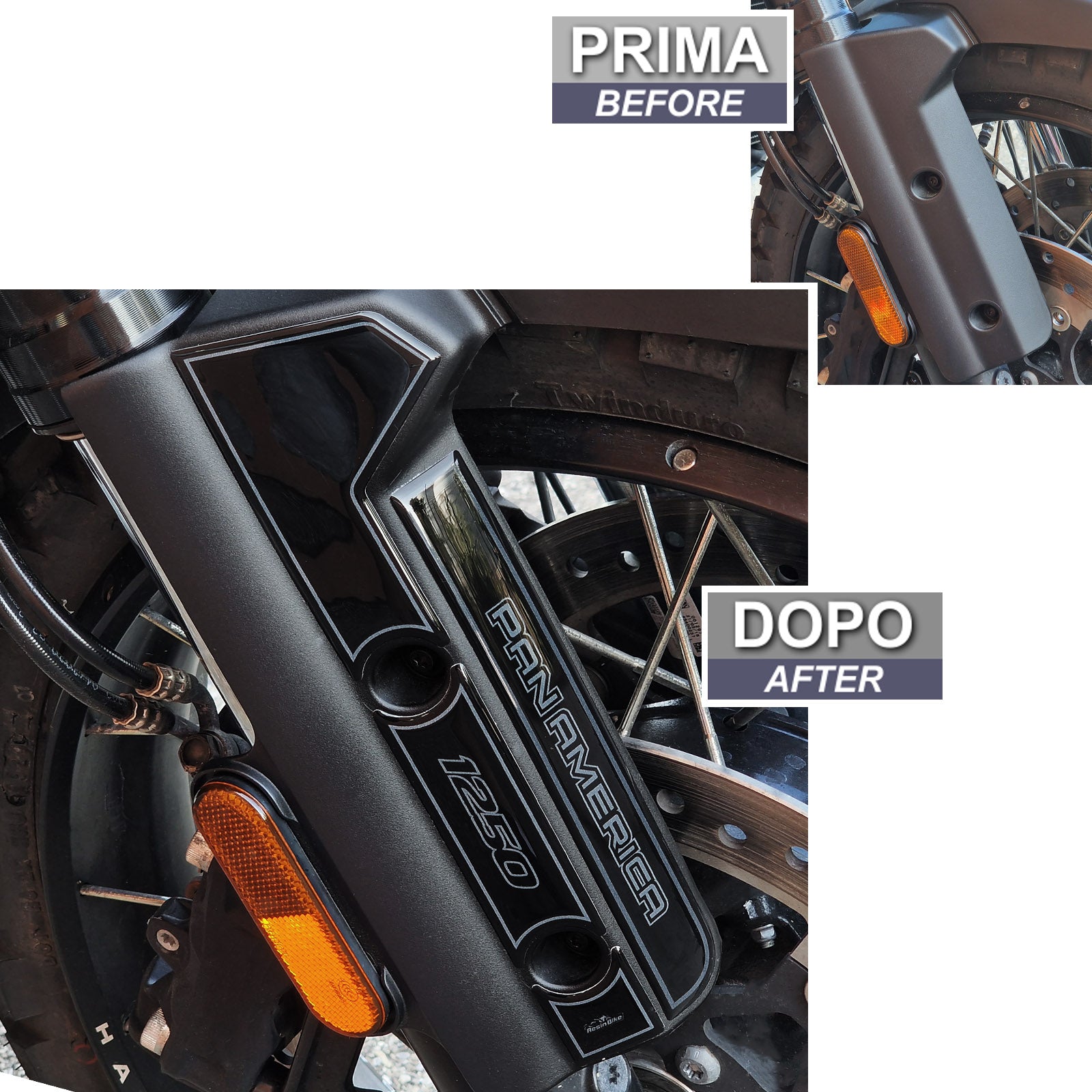 Resin Bike 3D Motorcycle Stickers - Side Panels | Harley Davidson Pan America 1250 2020>2026 - Pyramid Motorcycle Accessories
