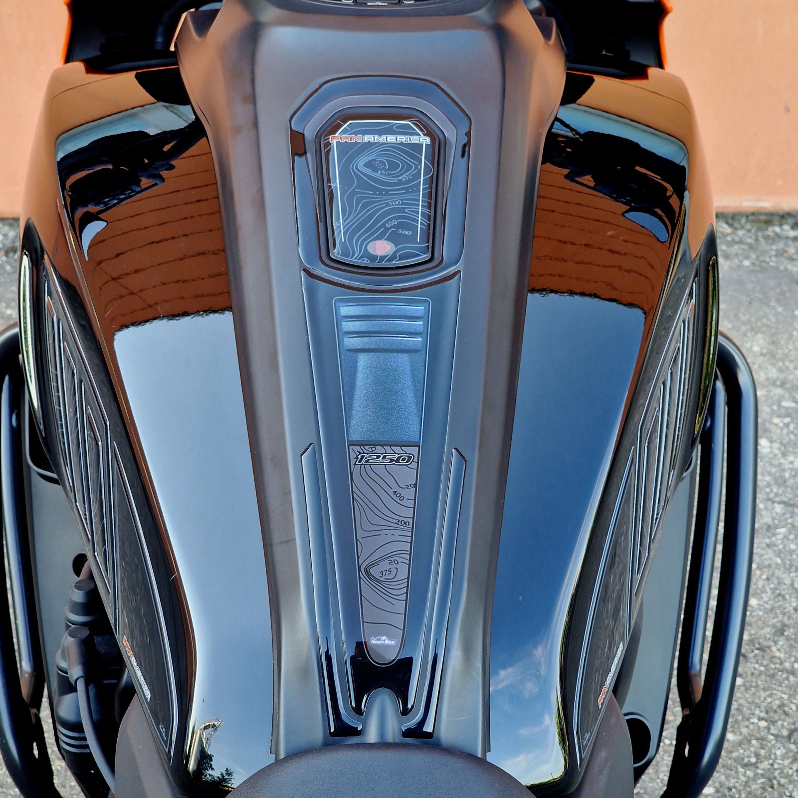 Resin Bike 3D Motorcycle Stickers - Tank Pad | Harley Davidson Pan America 1250 2020>2025 - Pyramid Motorcycle Accessories