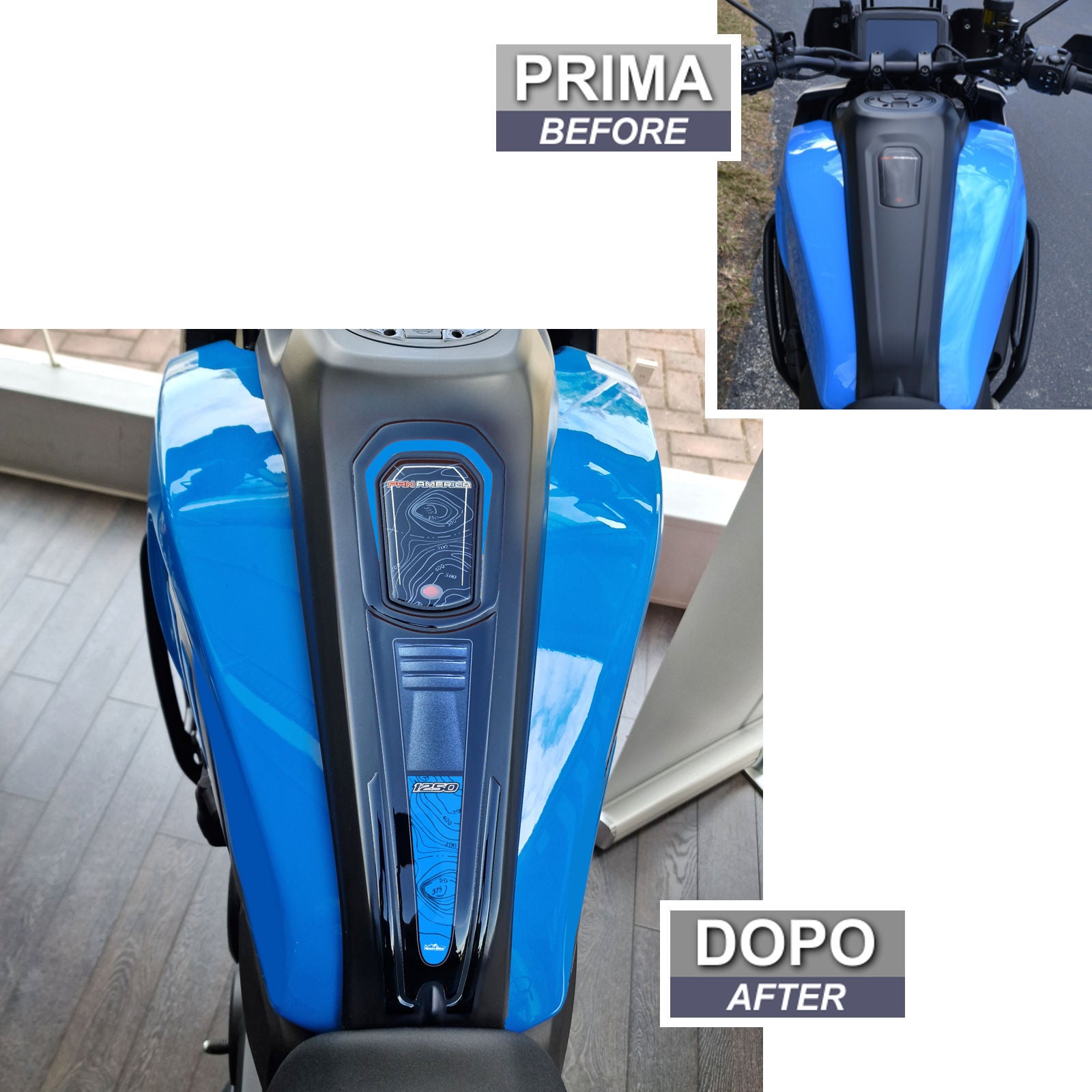 Resin Bike 3D Motorcycle Stickers - Tank Pad | Harley Davidson Pan America 1250 2020>2026 RB-1000682100004 - Pyramid Motorcycle Accessories