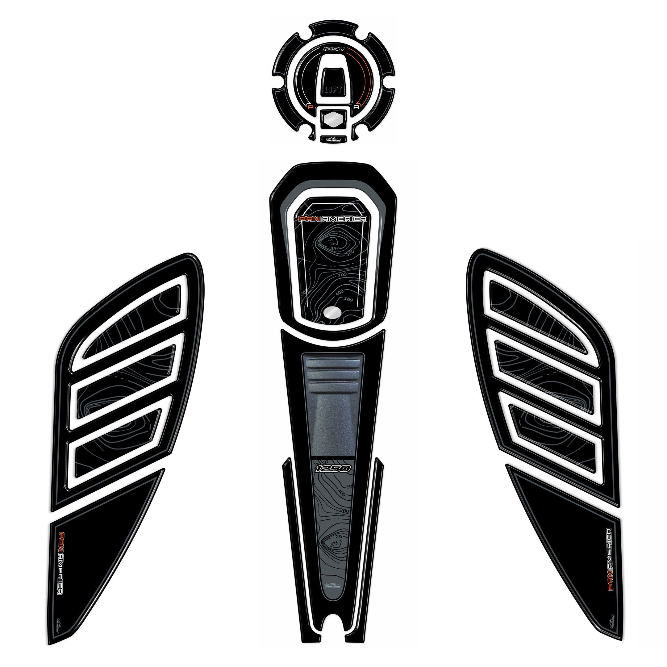 Resin Bike 3D Motorcycle Stickers - Basic Kit | Harley Davidson Pan America 1250 2020>2026 - Pyramid Motorcycle Accessories